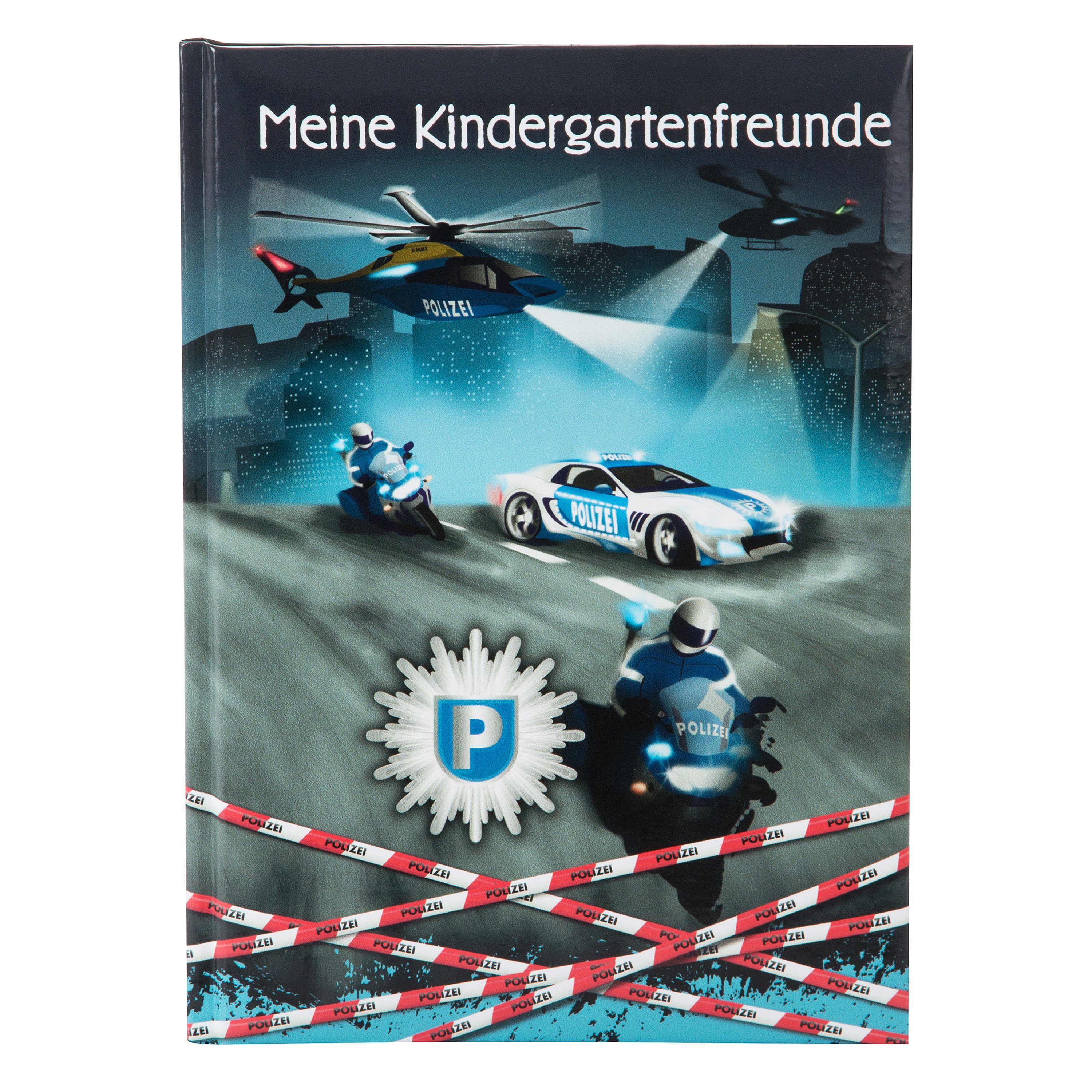 Goldbuch Polizei Kindergarten A5 Notizbuch Freundebuch Goldbuch