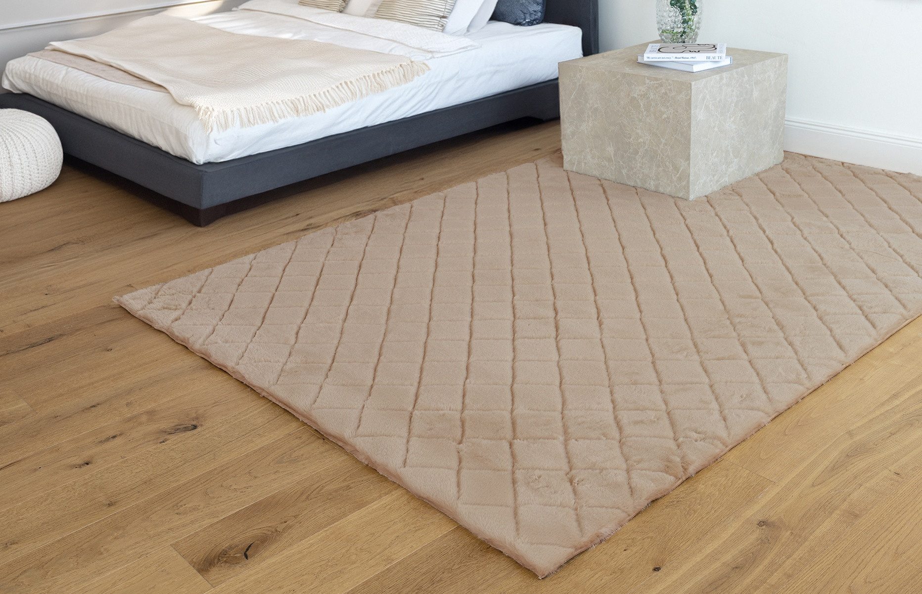 Padiro Teppich Imala 125, rechteckig, Höhe: 30 mm, Besonders weiche Haptik, flauschig, geprägtes Muster