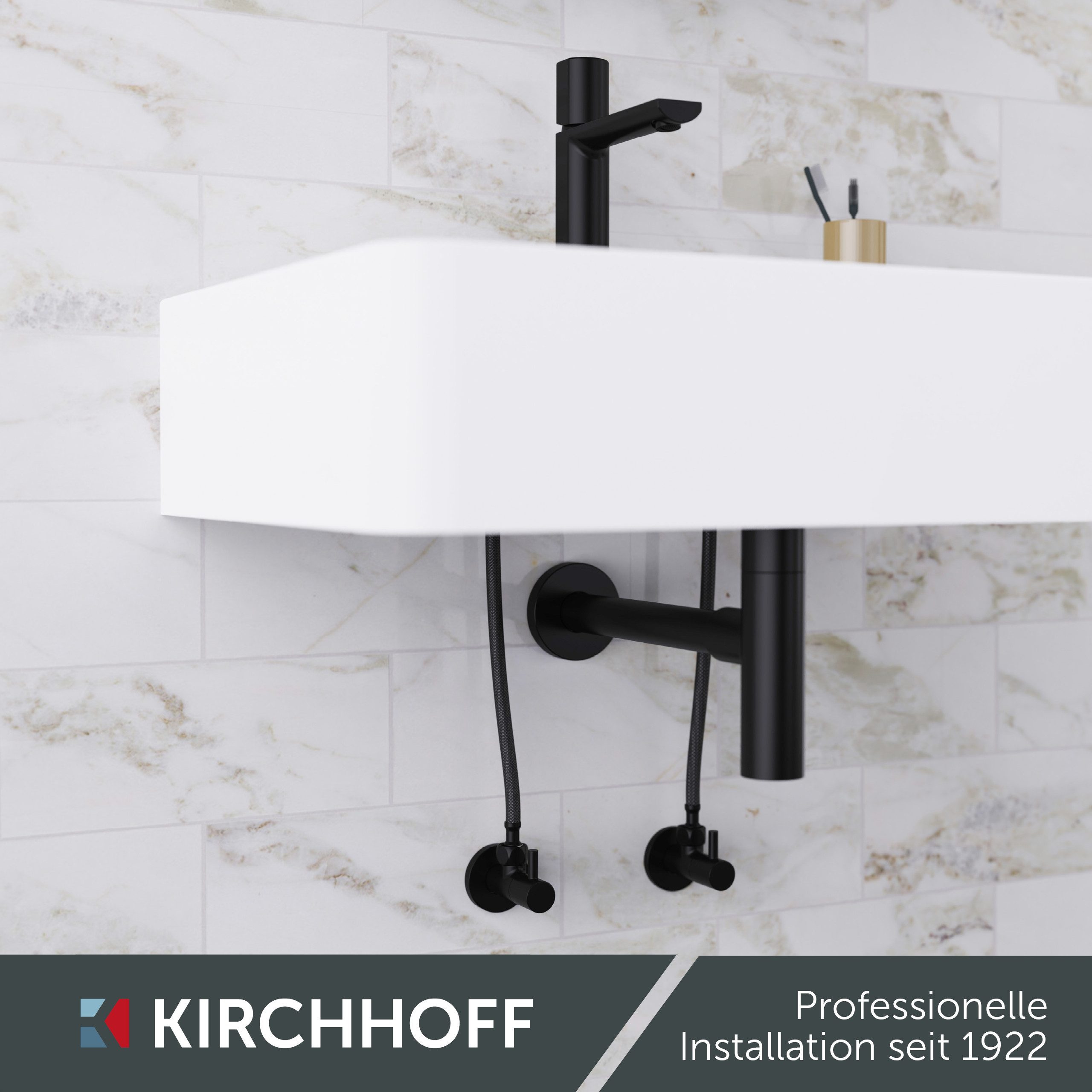 Kirchhoff Flexschlauch, Flexibel, 50 cm. Standardmaß 3/8" Innengewinde x M10 Außengewinde