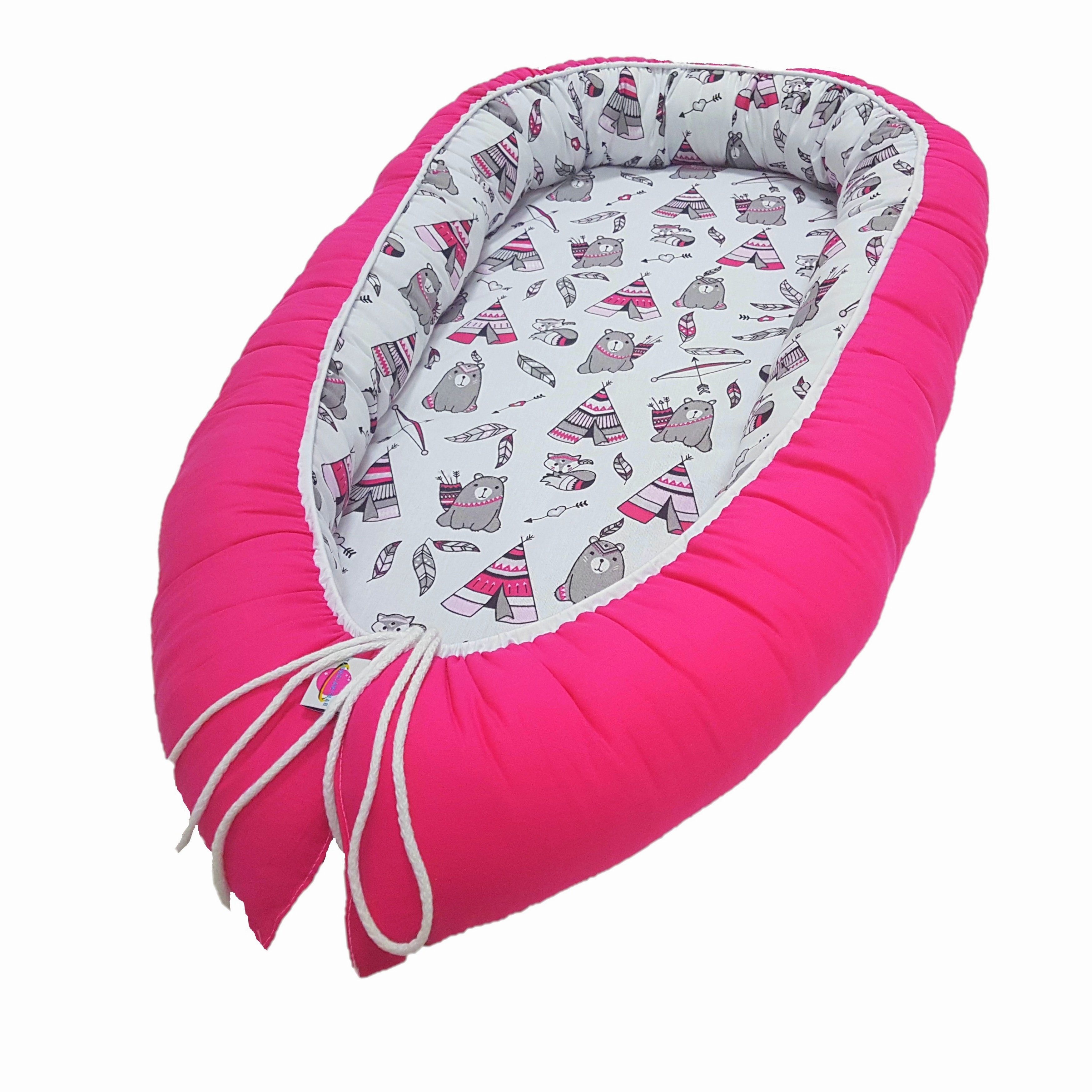 Babymajawelt Kuschelnest Babynest Märchenwelt Mitwachsend, Babynestchen, Multifunktionale Bettverkleinerung, beidseitig Verwendbar, Mitwachsend