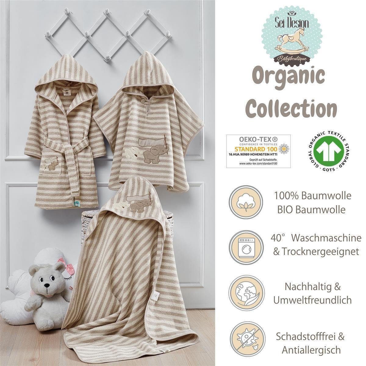 SEI Design Kapuzenhandtuch Kapuzentuch 80x80 Baby Handtuch mit Kapuze, Frottee (Liebevoll verpackt in einem hochwertigen Geschenkkarton – ideal zum Verschenken) – Bild 4 von 5