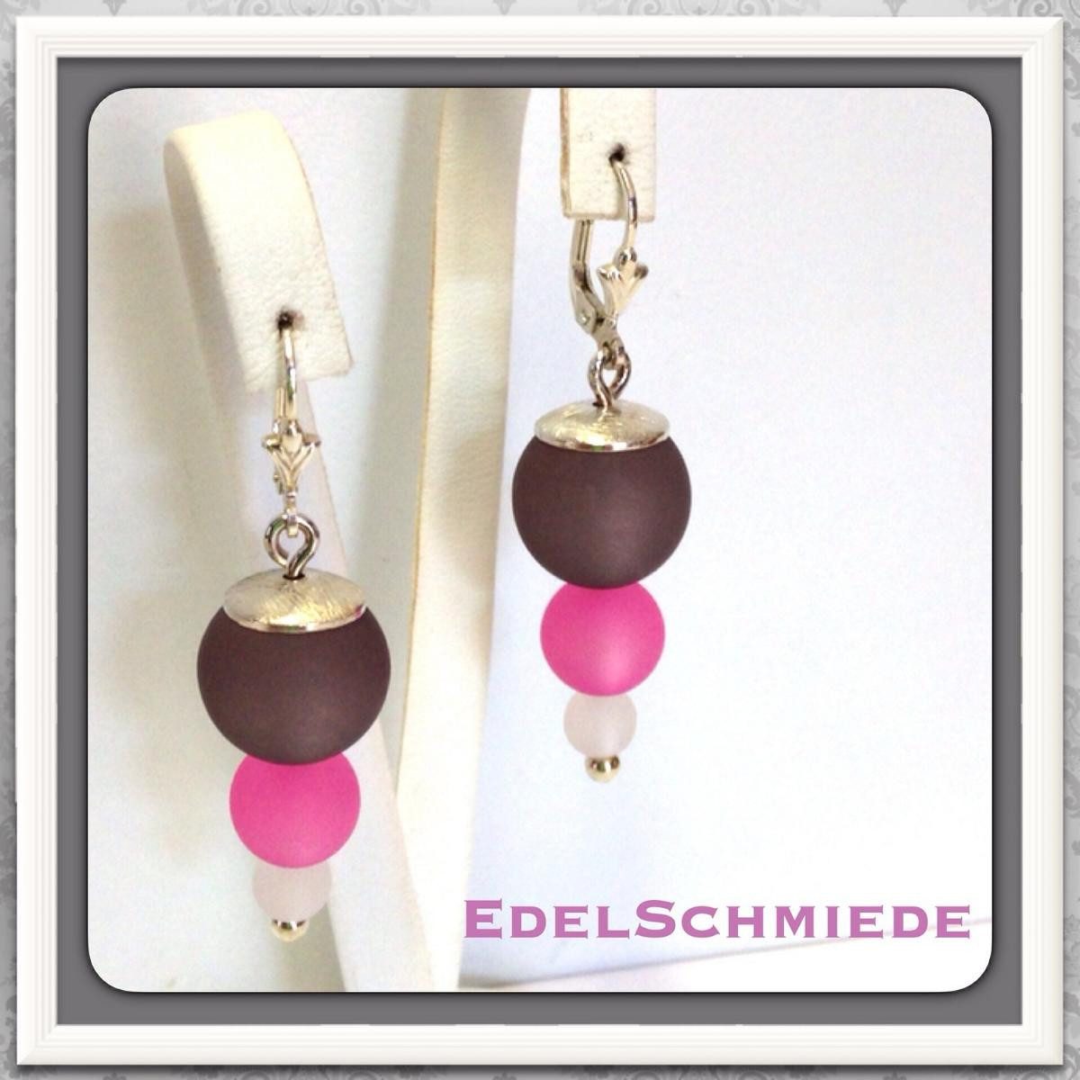 Paar Ohrhänger Ohrschmuck, Polaris bunt, 925/-