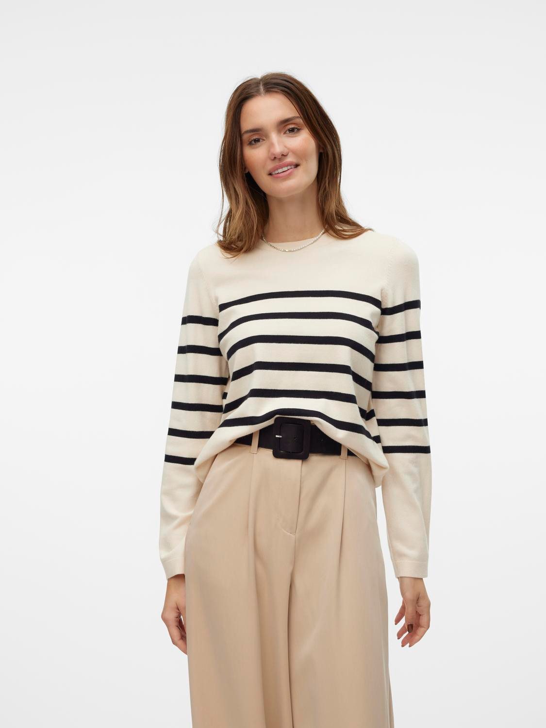 Vero Moda Rundhalspullover VMSABA PLAIN LS günstig online kaufen