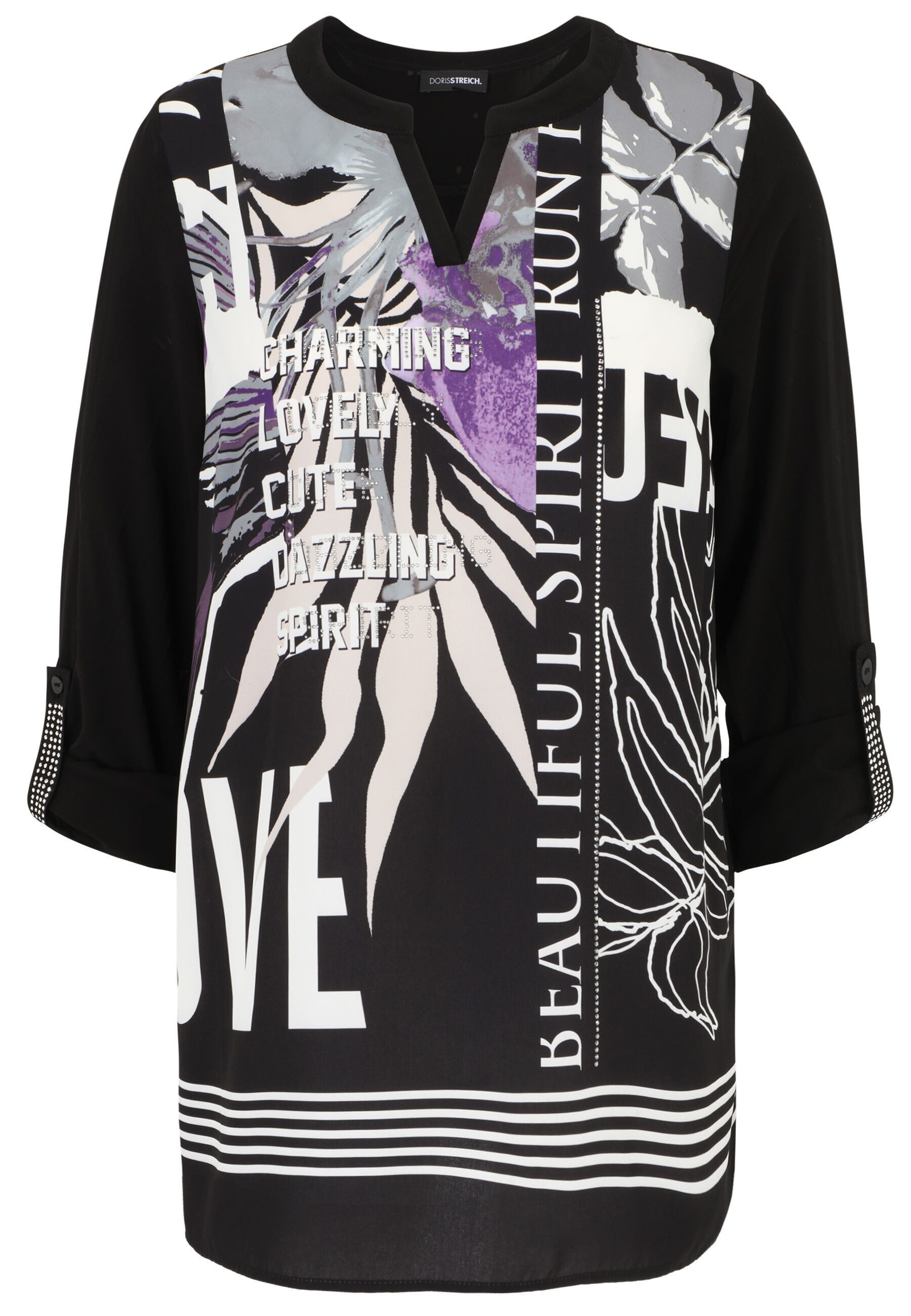 Doris Streich Schluppenbluse (1-tlg) mit floralem Motiv günstig online kaufen