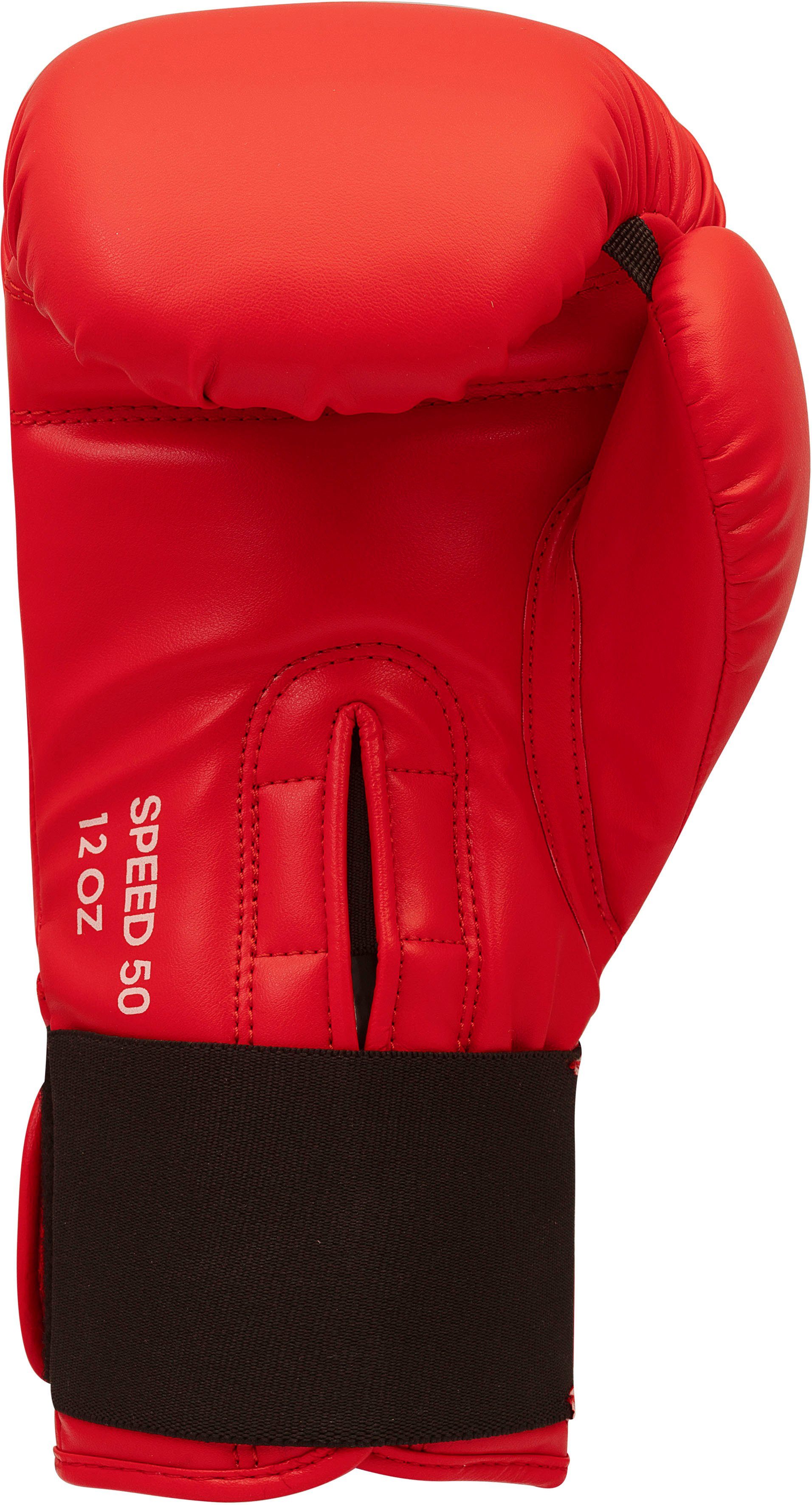 50 Performance adidas rot/weiß Speed Boxhandschuhe