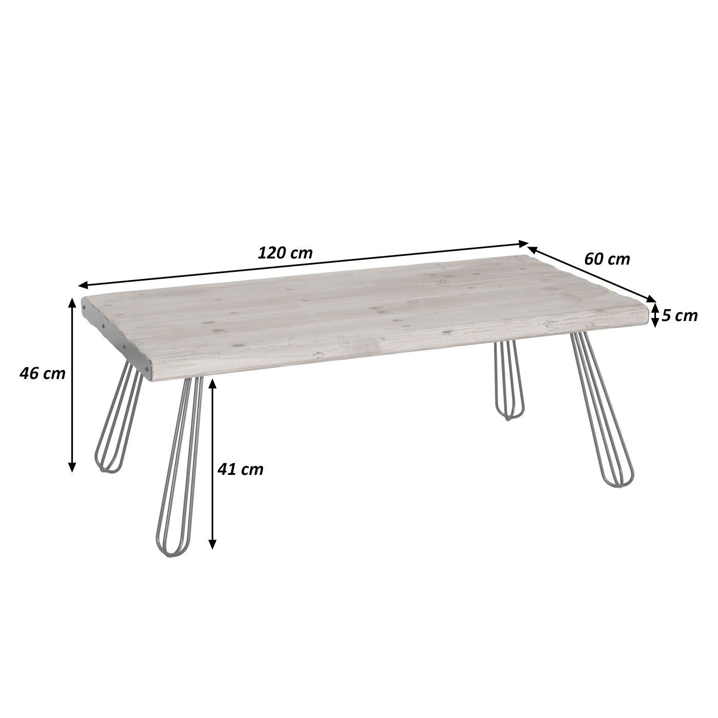 Couchtisch MCW-L73, aus MCW Massiv-Holz Tanne