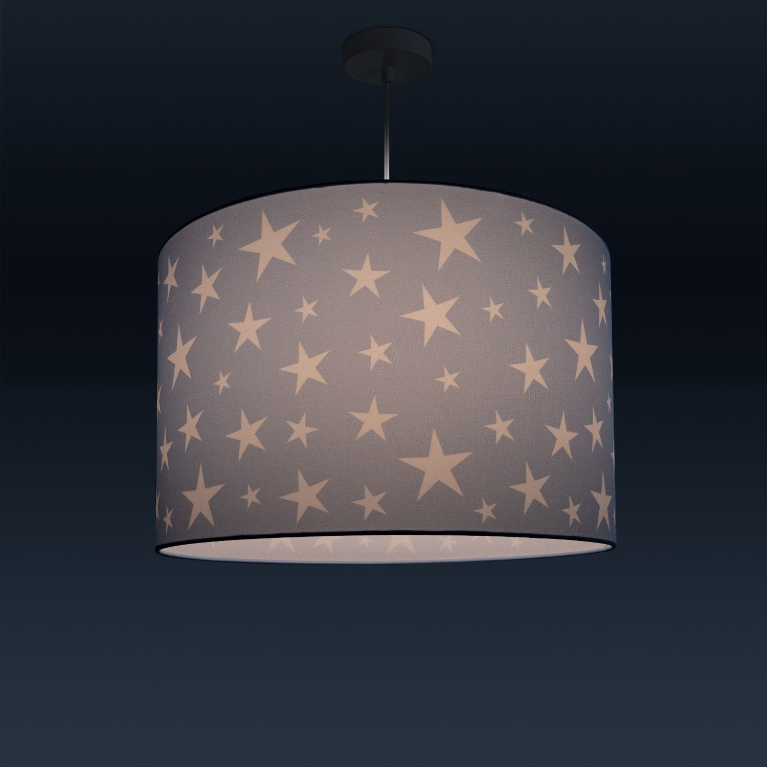 Paco Home Pendelleuchte Capri 315, ohne Leuchtmittel, Kinderlampe Deckenlampe LED Kinderzimmer Sternenhimmel Motiv E27