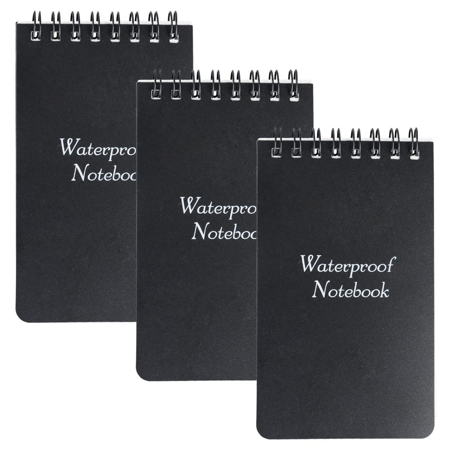 LuxusKollektion Notizbuch Notizblock wasserfest A7 3er Set Steinpapier Outdoor
