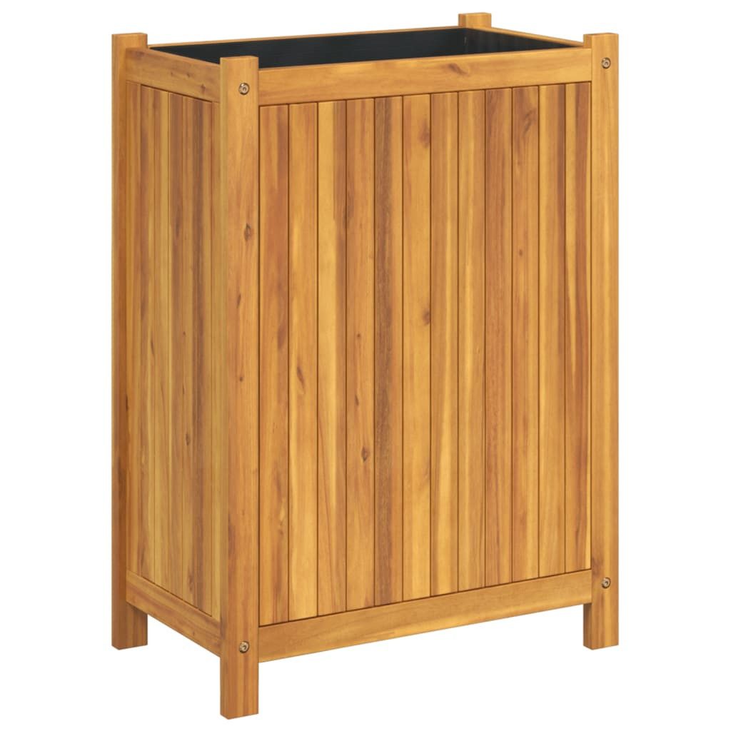 vidaXL Blumentopf Pflanzkübel mit Einlage 54x31x75 cm Massivholz (1 St)