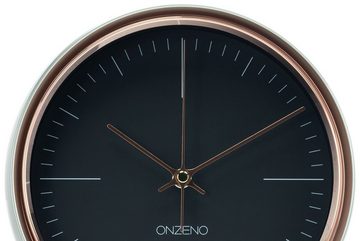 ONZENO Wanduhr THE INTENSIVE. 22.4x22.4x8.1 cm (handgefertigte Design-Uhr)