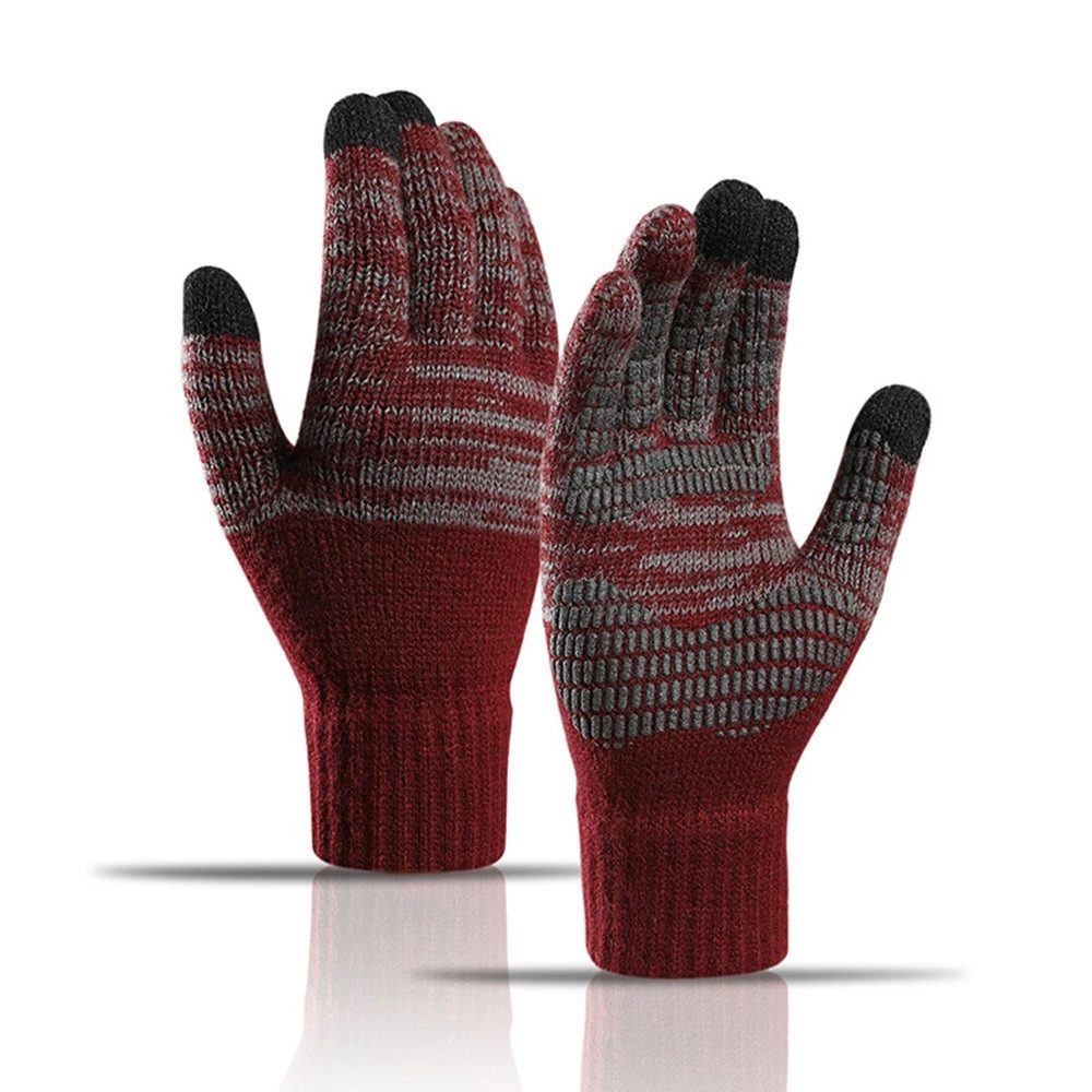 nsihing Strickhandschuhe Warme Winter-Strickhandschuhe für Herren,Touchscreen-Handschuhe Winterhandschuhe weichem,für Winter Running und Outdoor Aktivitäten