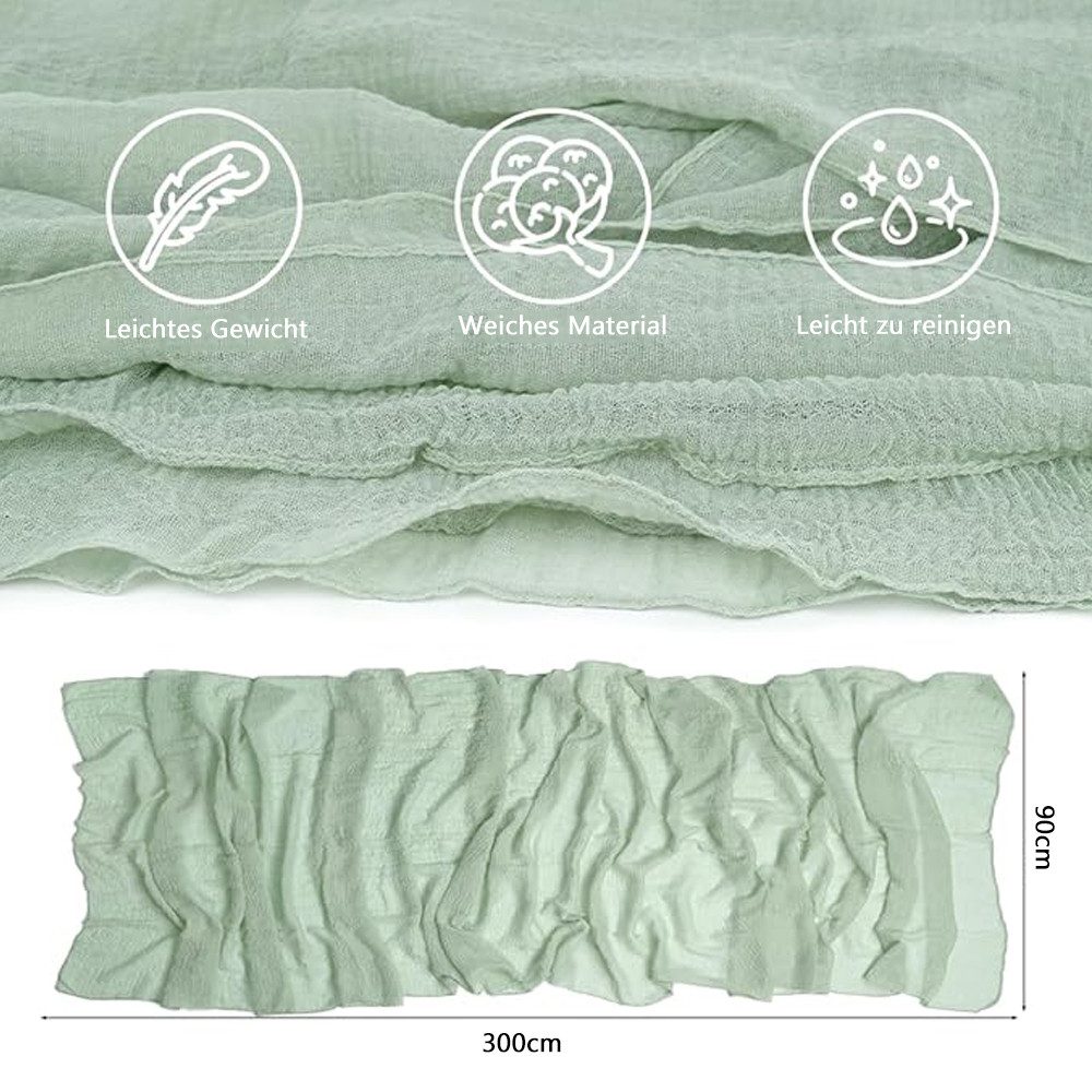NUODWELL Tischläufer Käsetuch-Tischläufer 90x300 cm, Rustikal günstig online kaufen