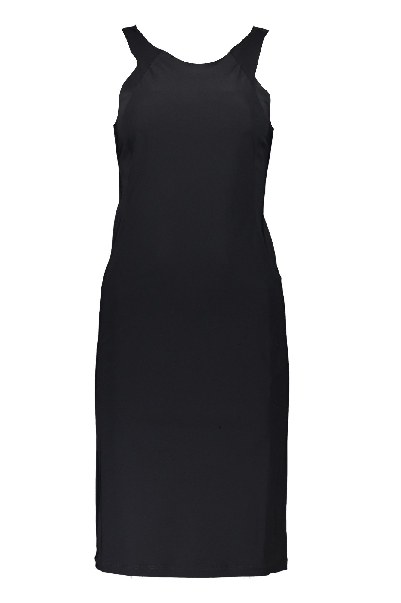 Patrizia Pepe Partykleid Langes Damenkleid Schwarz – Stilvoll mit breiten Trägern und Logo