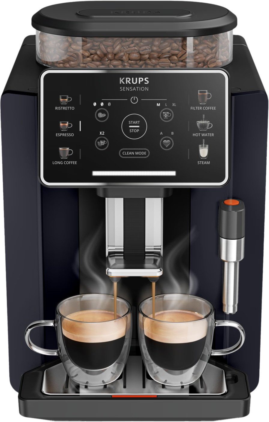 Krups Kaffeevollautomat EA910B10, KRUPS EA910B10 Sensation Kaffeevollautomat Schwarz