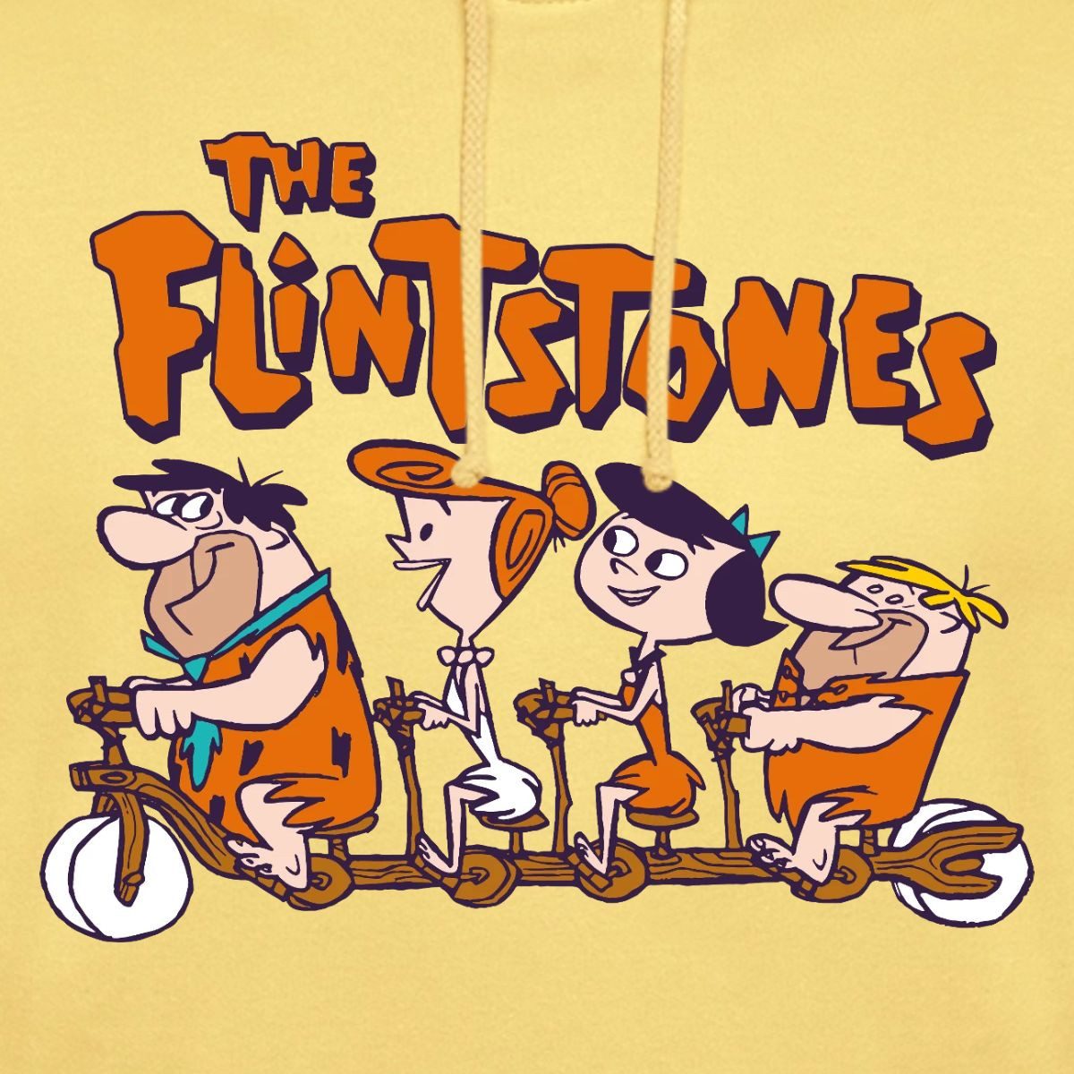 Spreadshirt Hoodie The Flintstones Fred & Co Auf Steinzeit-Radtour Unisex Hoodie (1-tlg)