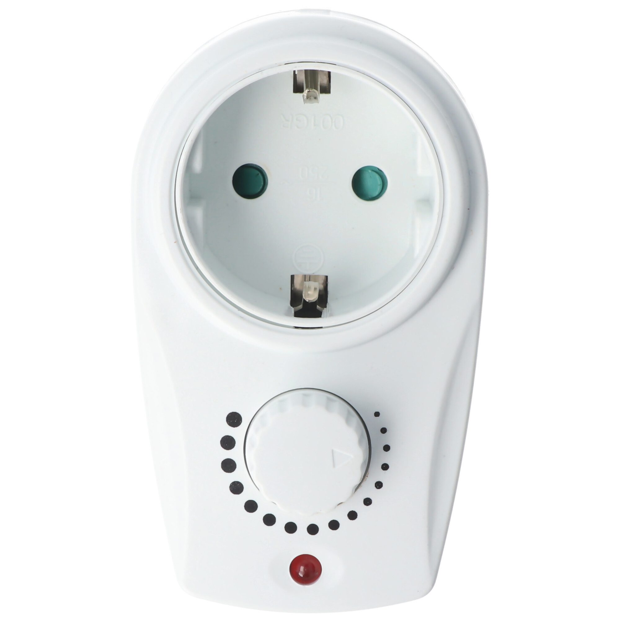 AccuCell Funksteckdose Zwischenschalter 1x Schutzkontakt weiß mit Dimmer