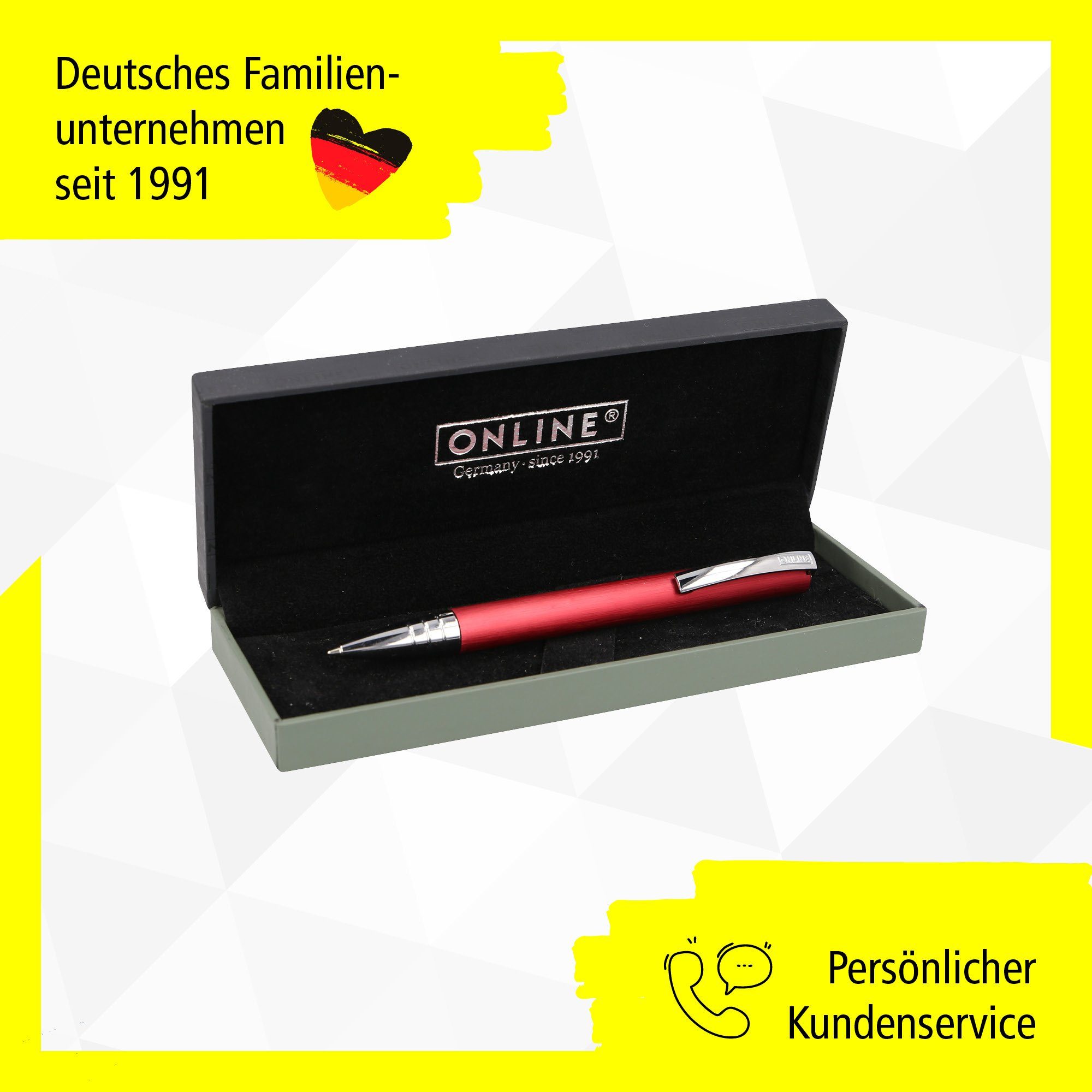 Pen in Rot Geschenkbox Vision Online Kugelschreiber Drehkugelschreiber,