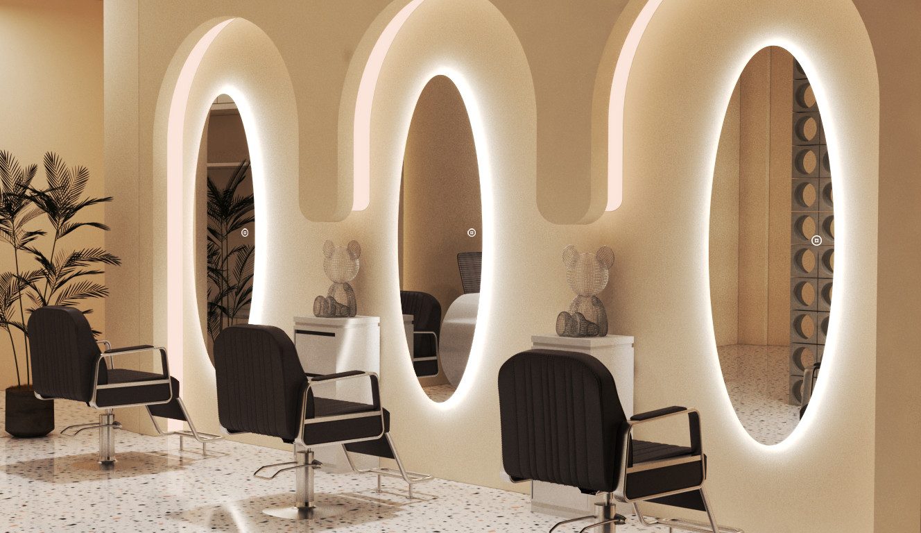 WDWRITTI Spiegel mit Beleuchtung für Hotel Friseursalon Beauty Studio Wohnzimmer (LED Ganzkörperspiegel, 1-St., Oval 165x60cm), 3Lichtfarben & Helligkeit einstellbar, Speicherfunktion