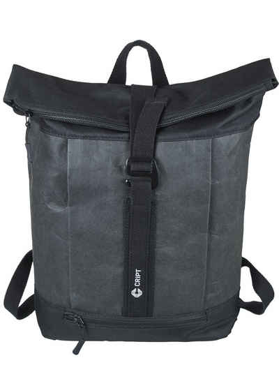 CRIPT Rucksack veggy backpack, Kraft Papier, reißfest, abwaschbar, leicht, ökologisch, nachhaltig