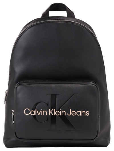 Calvin Klein Jeans Cityrucksack SCULPTED CAMPUS BP40 MONO, mit großflächigem Markenlogo vorne