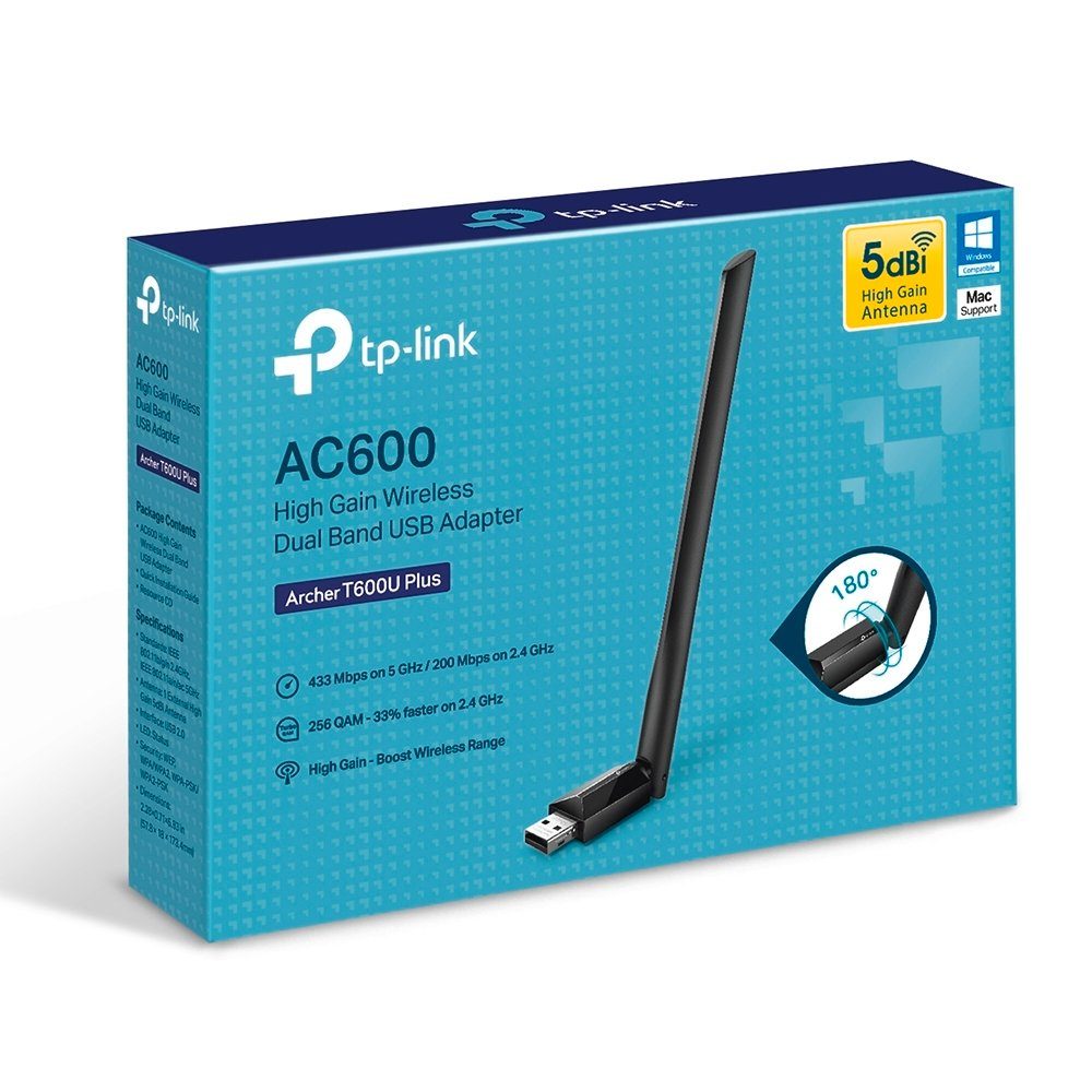 TP-Link Archer T600U Plus Adapter High Gain USB AC600 Wi-Fi Reichweitenverstärker