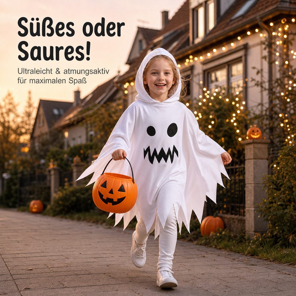 Sorvyzxn Kostüm Geister Kostüm Kinder, Gespenst Kostüm für Mädchen Jungen, Baby Kleinkinder, Halloween Kinder Geist Kostüm, mit Kapuze