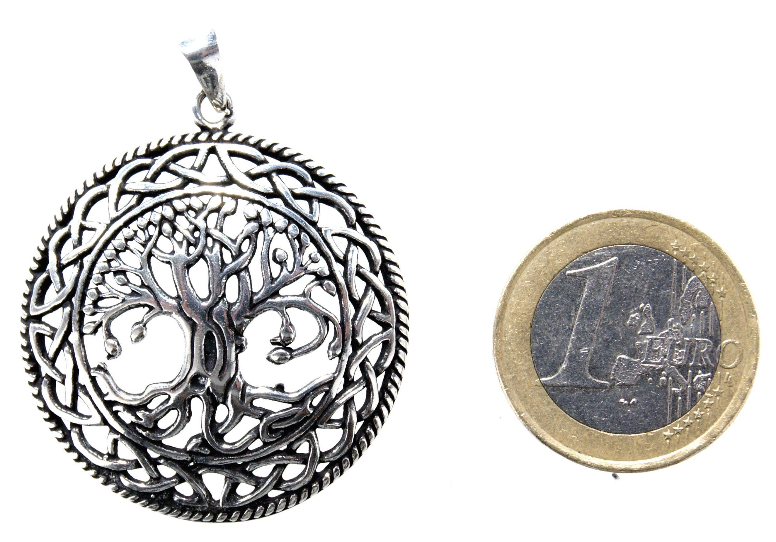Kiss of Leather Kette mit Anhänger Lebensbaum Anhänger 925 Sterling Silber Yggdrasil Baum