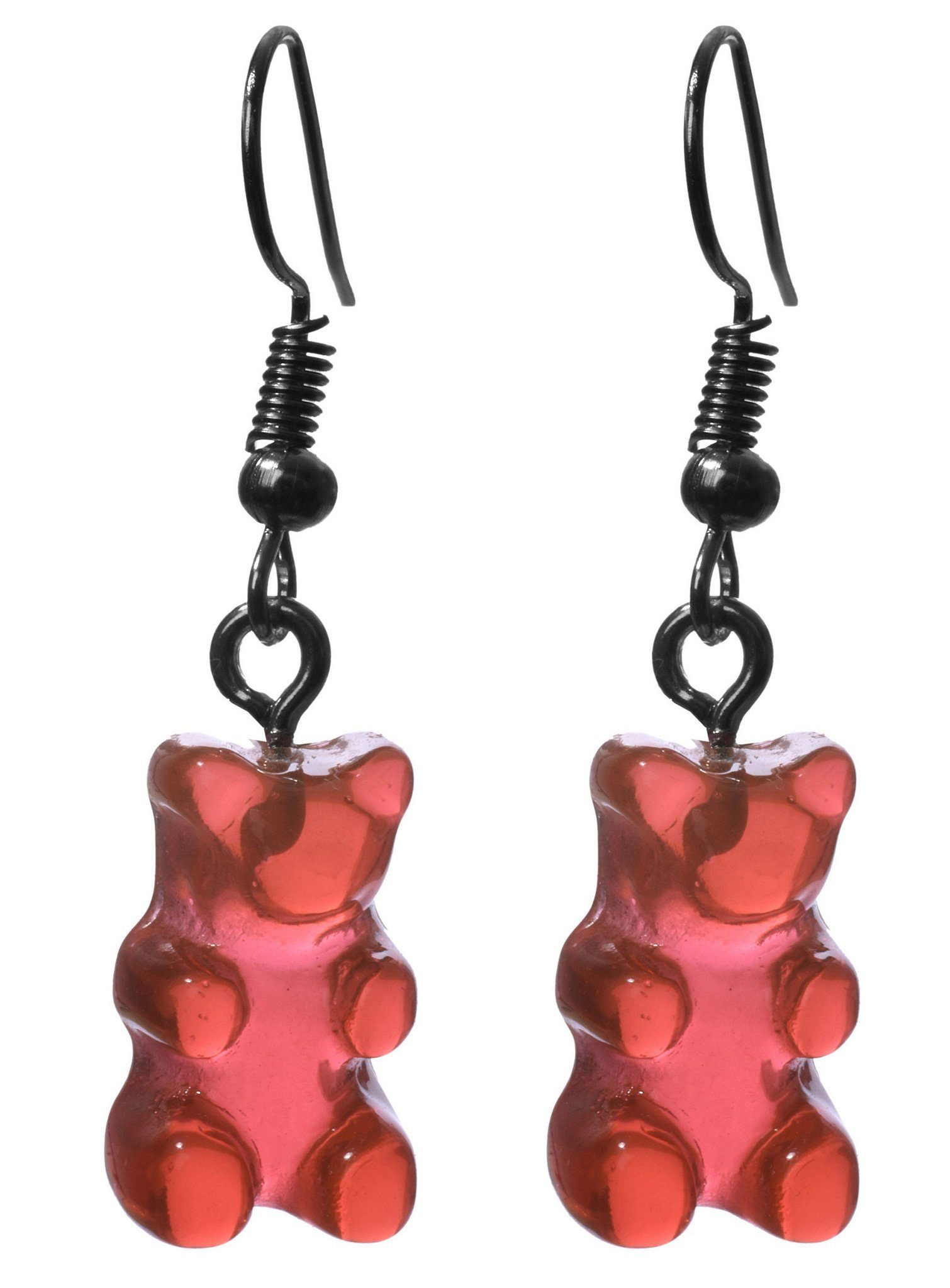 Metamorph Paar Серьги-крючки Gummibär Серьги rot, Lustige und ausgefallene Серьги mit Haken aus Edelstahl