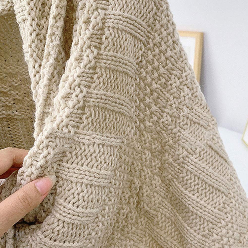 nsihing Modeschal Damen Dreieckschal Schultertuch Strickwolle Warm Umschlagtuch, (Warmer gestrickter Dreiecksschal aus Strickwolle), ideal für Frühling, Herbst  – Bild 5 von 5