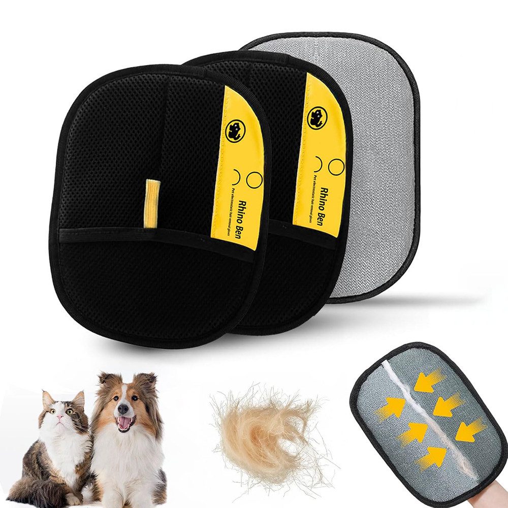 Fellpflegehandschuh 1 Stück Fell Magnet Handschuh,Fellmagnet Handschuhe für Hunde&Katzen