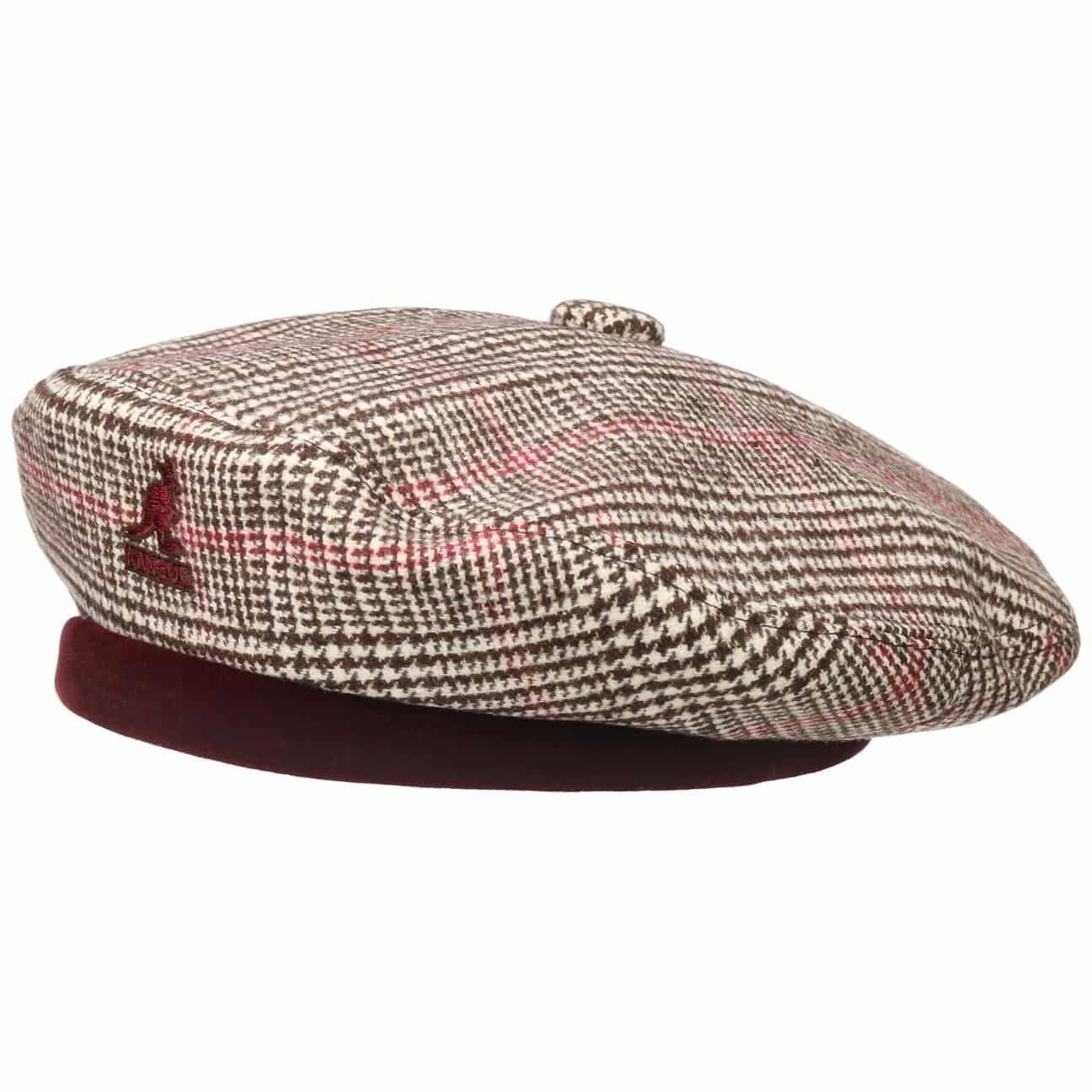 Baskenmütze braun (1-St) Baske Futter Kangol mit