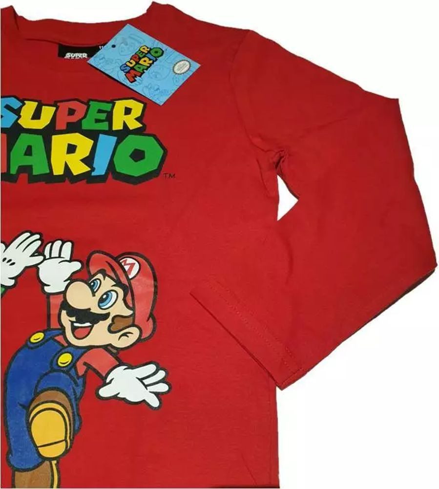 Super Mario Longsleeve Super Mario Longsleeve T-Shirt Jungen und Mädchen 104 -152 cm
