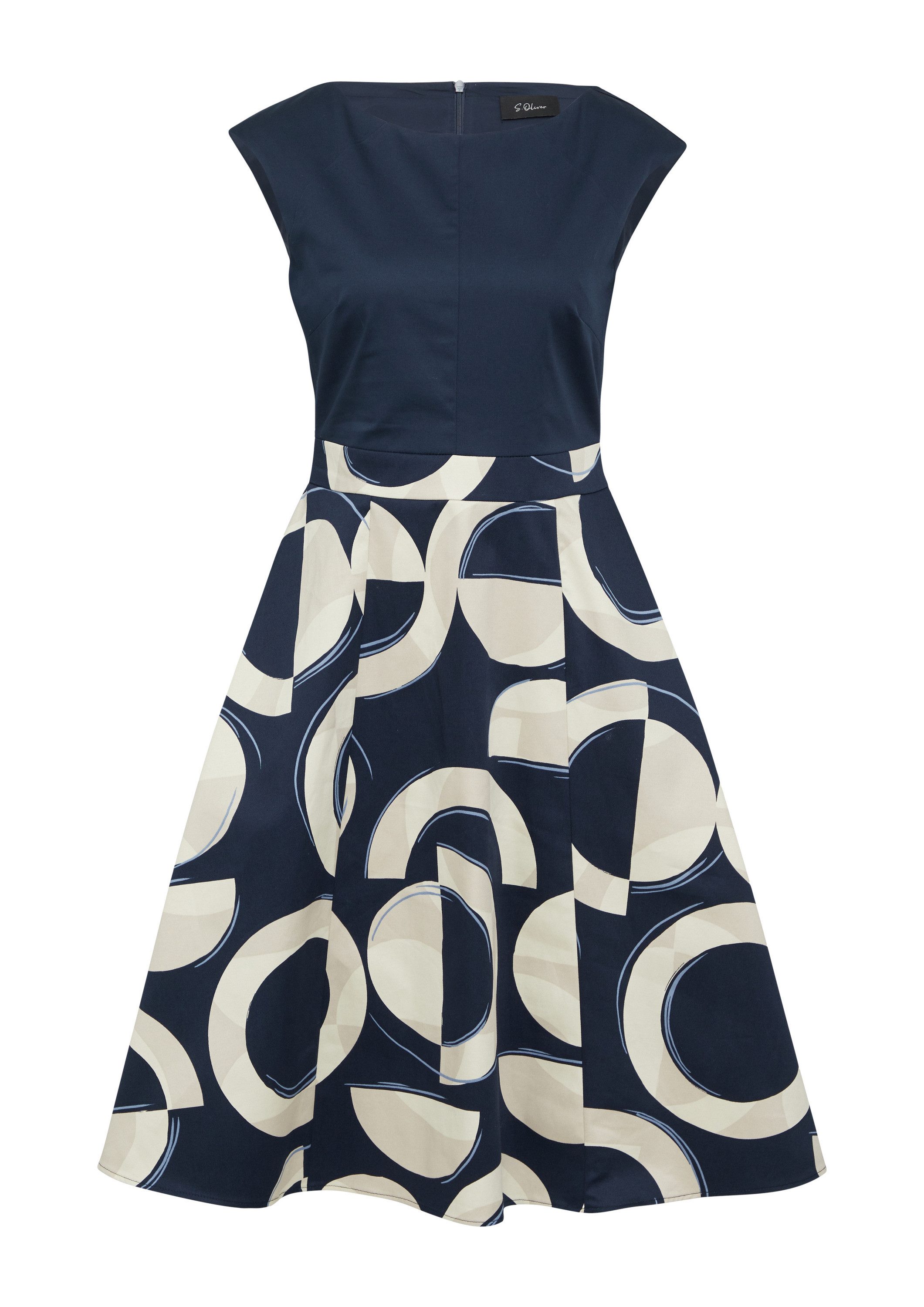s.Oliver Minikleid Kleid Ausgestelltes Etuikleid aus Baumwollmix günstig online kaufen