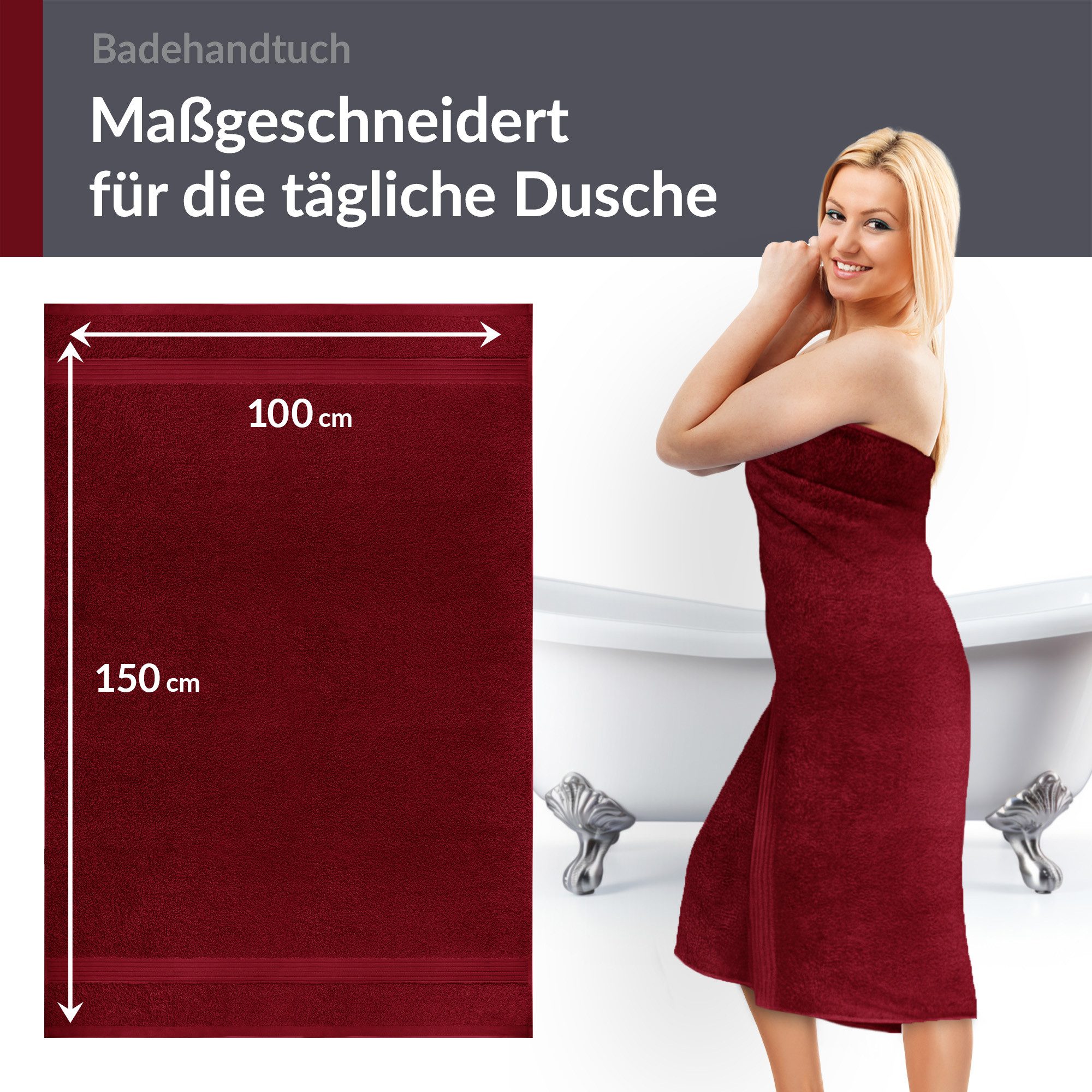 Lashuma Badetuch - Badehandtuch Linz, Frottee günstig online kaufen