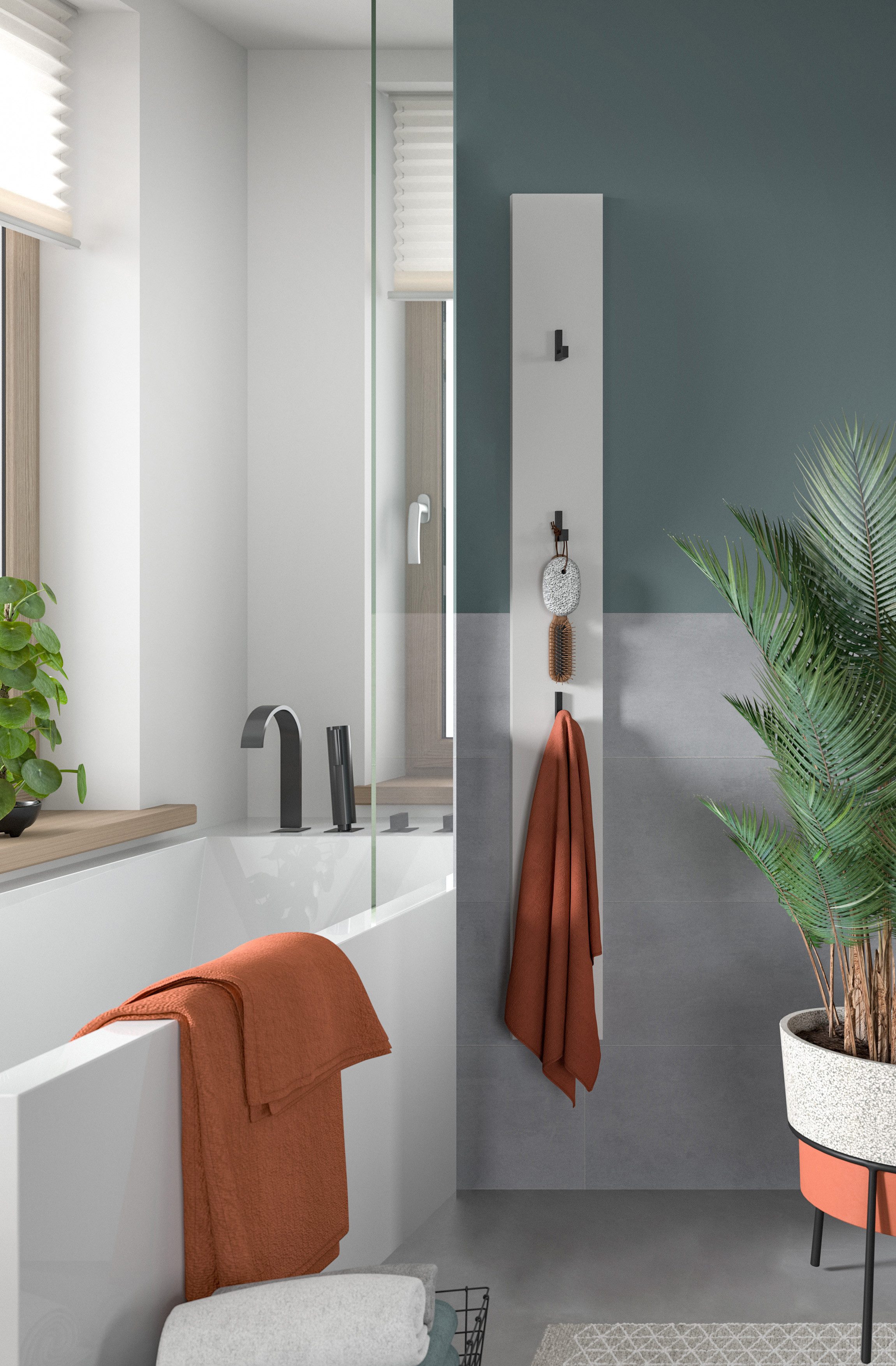 INOSIGN Hakenleiste VICENZA, TOPSELLER!, Höhe 150cm, 4 schwarze Haken, Paneel, Wandpaneel, Paneel, Wandhaken, Wandboard