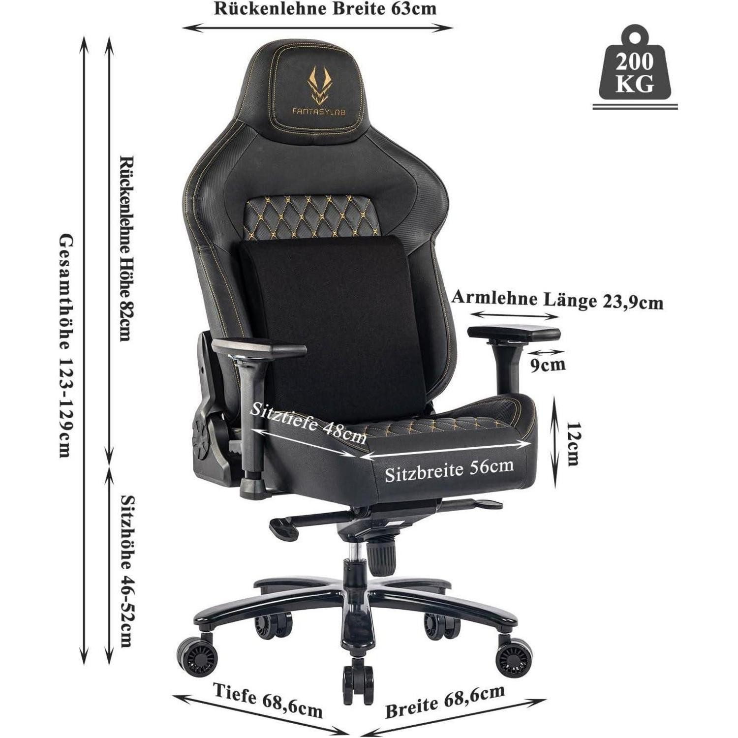 LuxusKollektion Gaming-Stuhl Gaming Stuhl 200KG Belastbarkeit Bürostuhl Verstellbare Armlehne