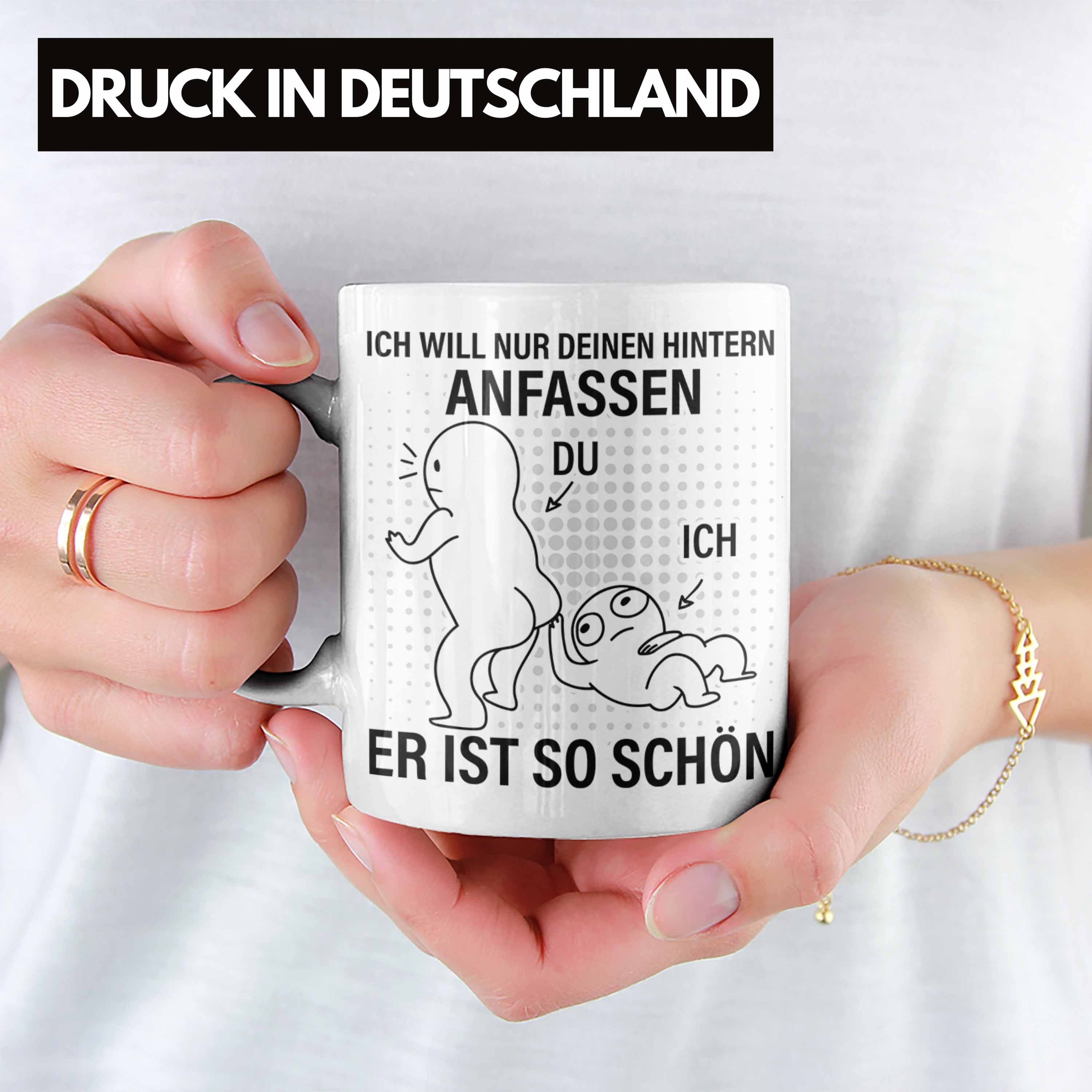 Trendation Tasse Trendation - Valentinstag Tasse Geschenk Freundin Hintern Anfassen Lus