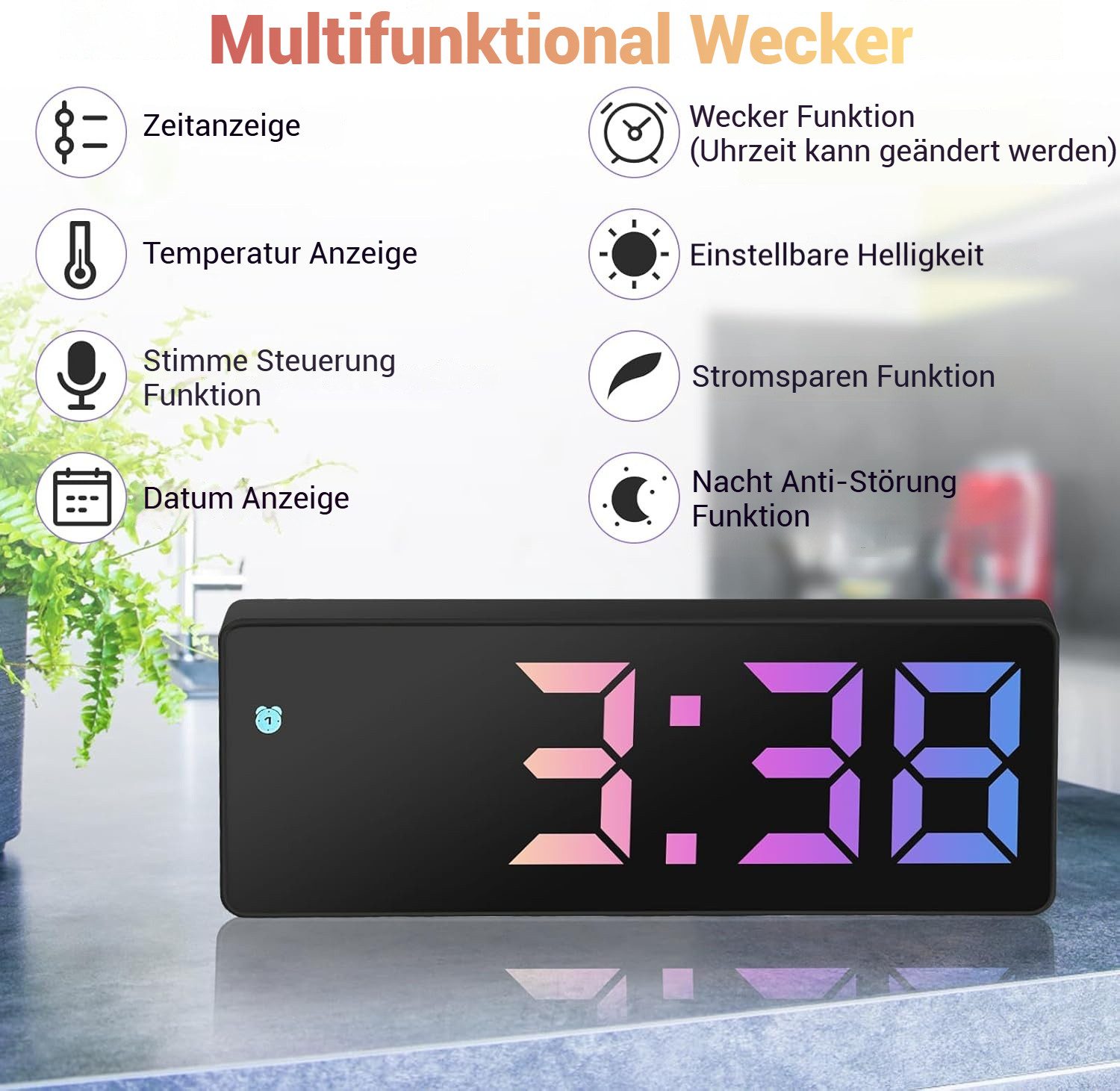 BlingBin Wecker LED Digitaler Wecker mit günstig online kaufen