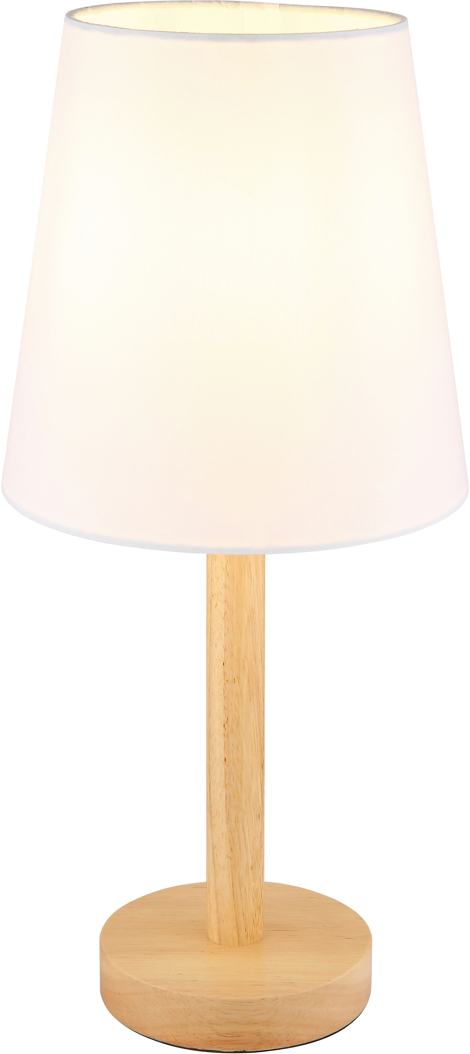 NOWA Tischleuchte JORIS, ohne Leuchtmittel, Tischlampe, Textil, Schlafzimmer, Wohnzimmer