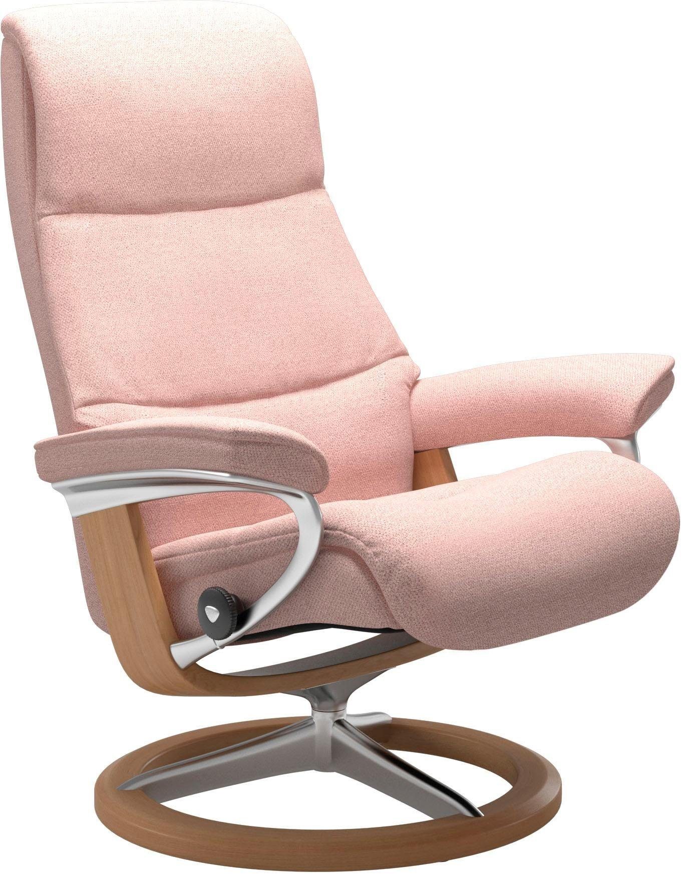 Relaxsessel View Base, Stressless® Größe M,Gestell Hocker), mit (Set, Relaxsessel Signature mit Eiche