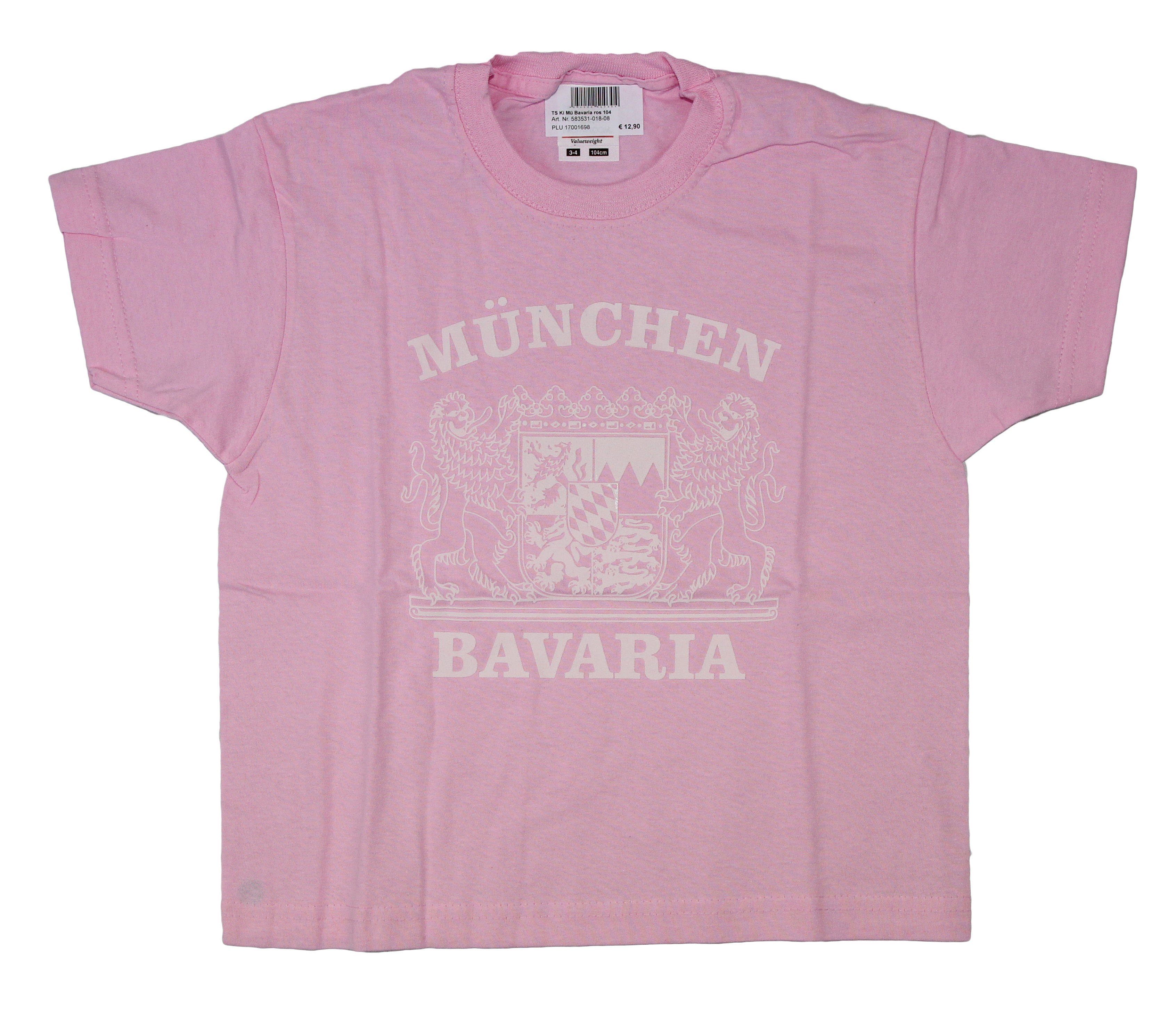 United Colors of Benetton Print-Shirt München Bavaria Logo Bayern Wappen Print, München Bavaria Rosa