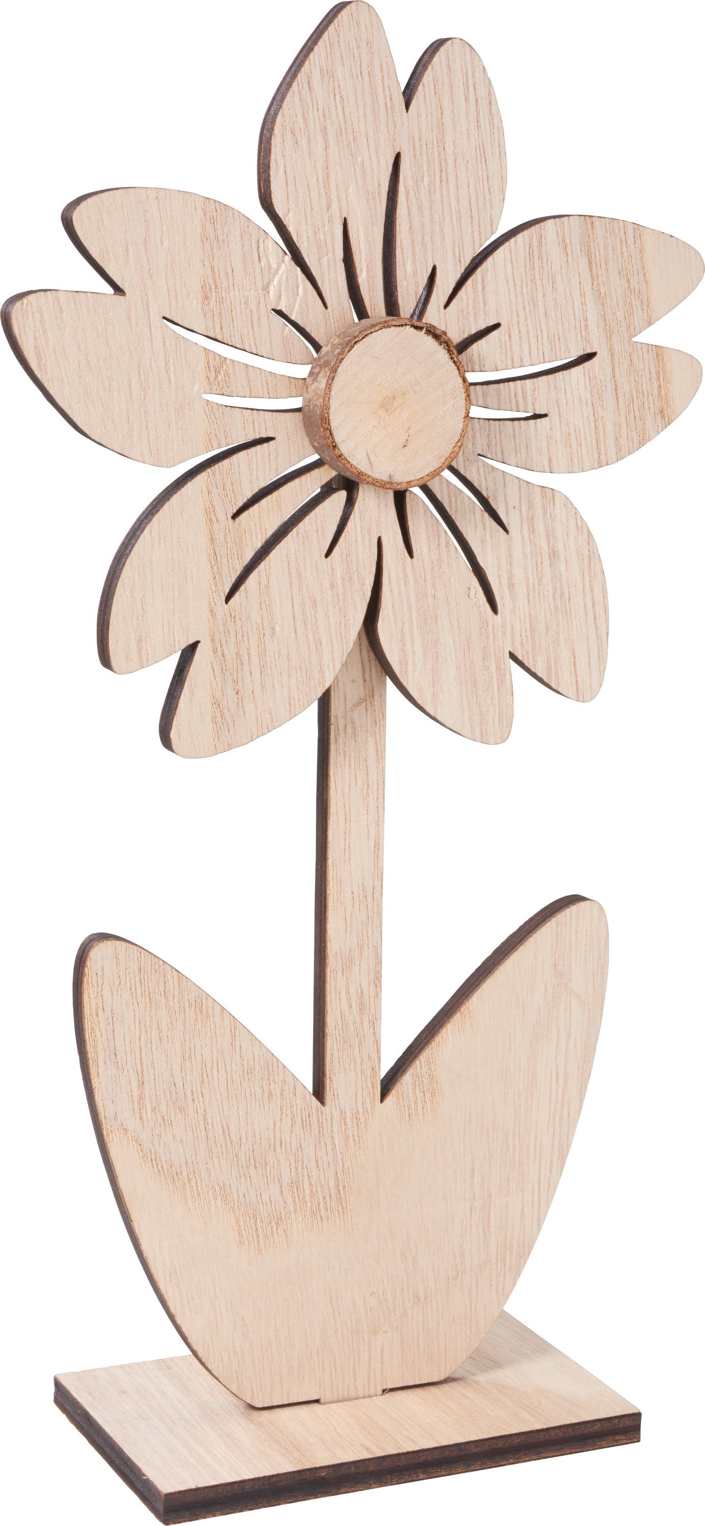 Dekoobjekt Holz-Blume Nancy