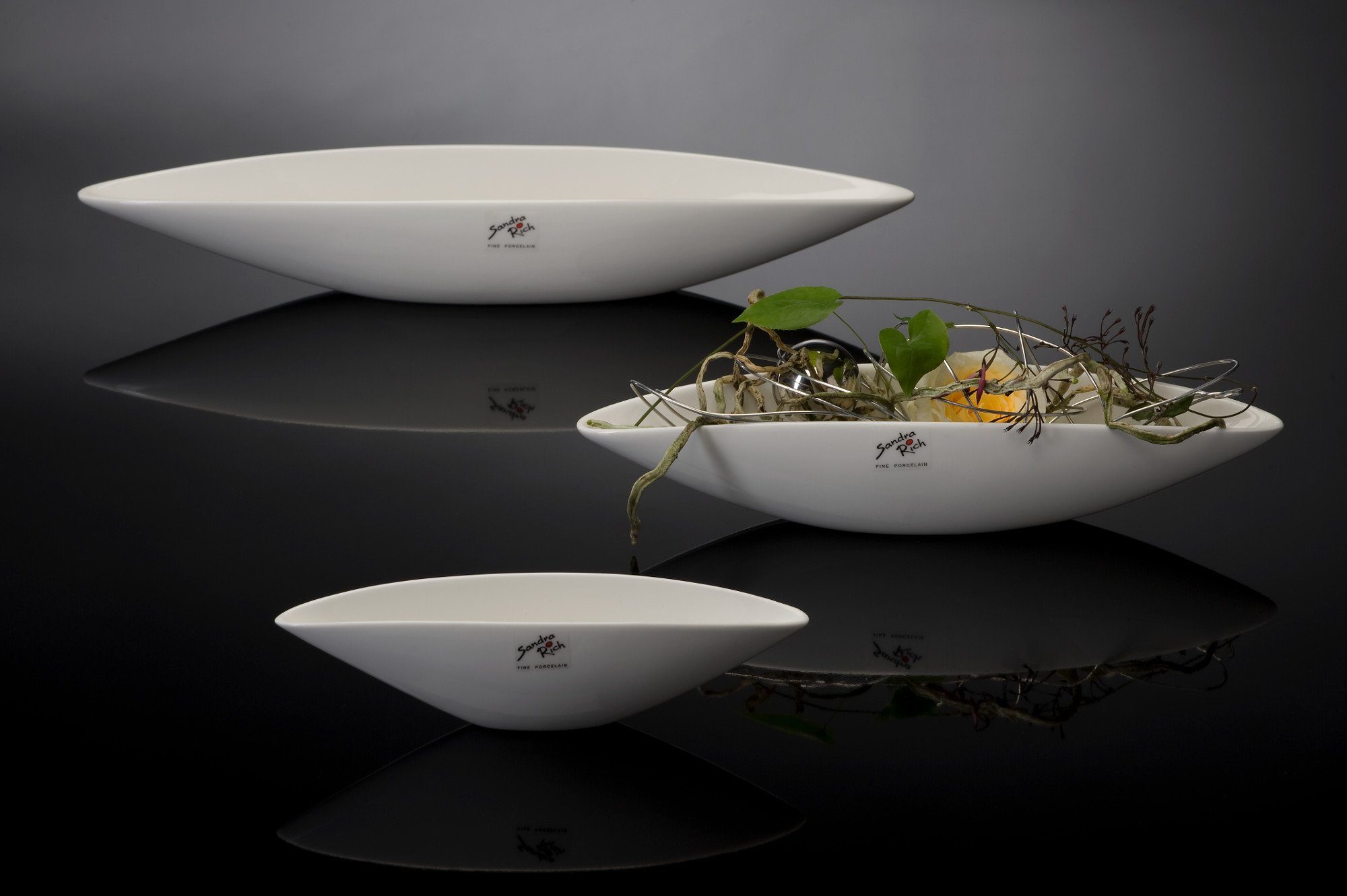 Sandra Rich Dekoschale Porzellanschale Elongate oval günstig online kaufen