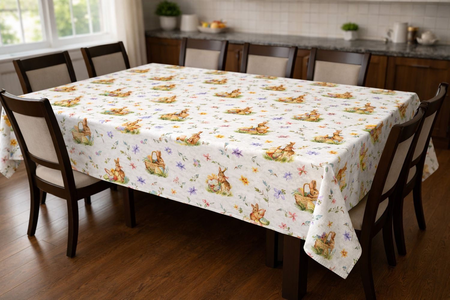 texpot Tischdecke Wachstuch Osterhase bunt Ostern abwischbar (1-tlg)