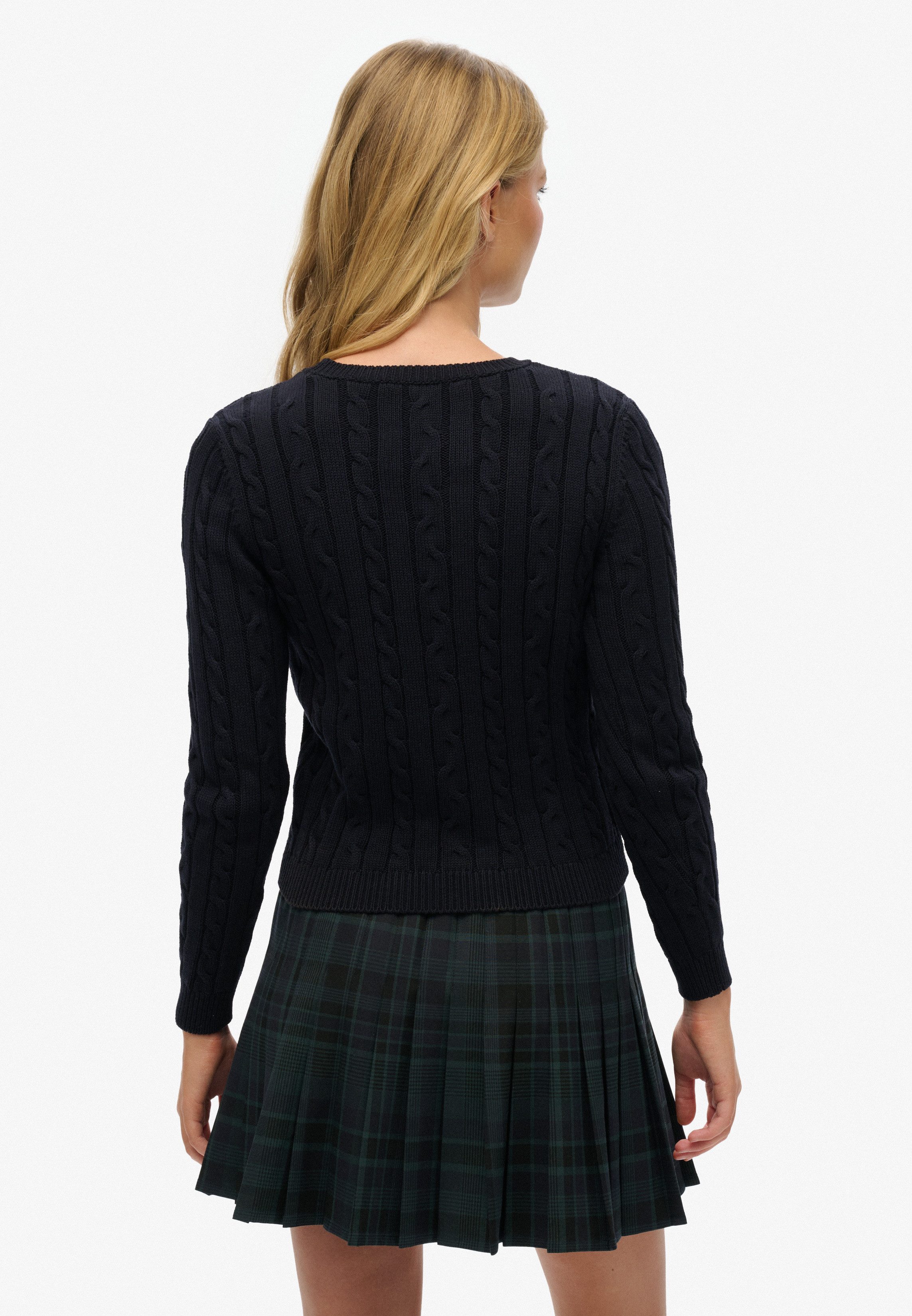 Superdry Strickpullover ESSENTIALS SLIM CABLE JUMPER günstig online kaufen