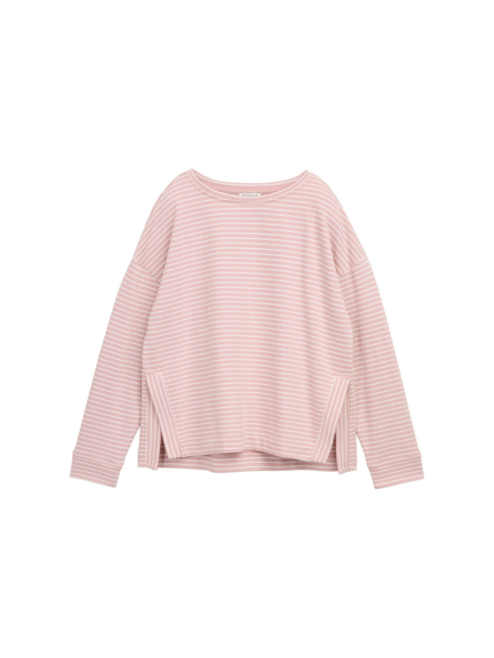 TOM TAILOR Sweatshirt Strick & Sweatshirts Sweatshirt mit Streifenmuster günstig online kaufen