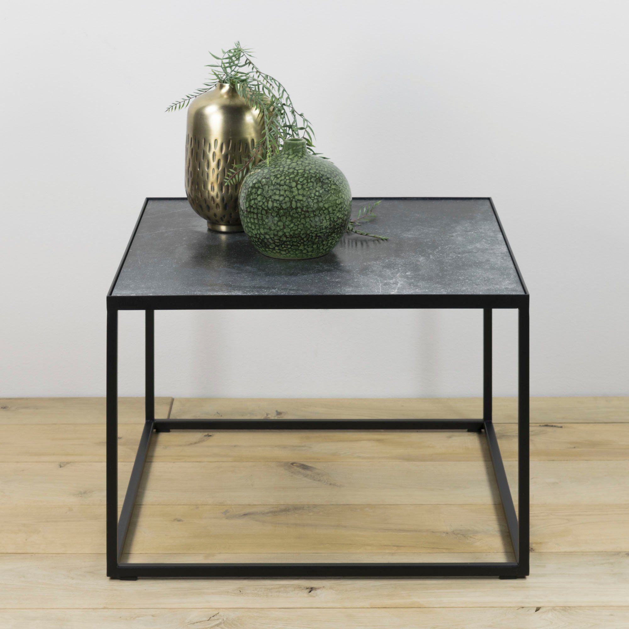 Spinder Design Beistelltisch Tijl, Metall, 60 x 40 x 60 cm, Fliese