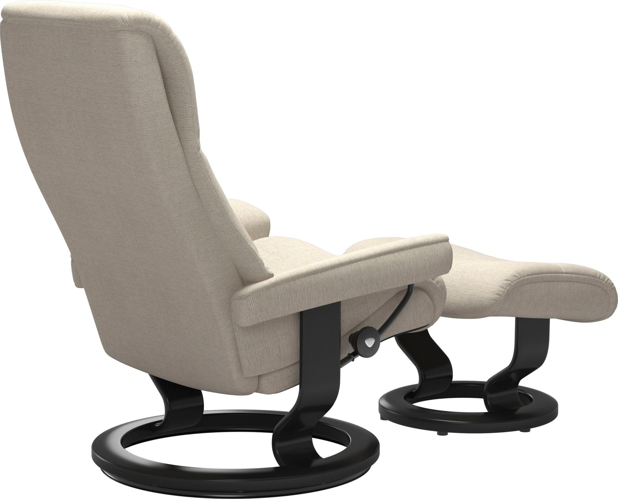 Stressless® Relaxsessel View (Set, Hocker), Größe Classic mit L,Gestell Schwarz Base, mit Relaxsessel