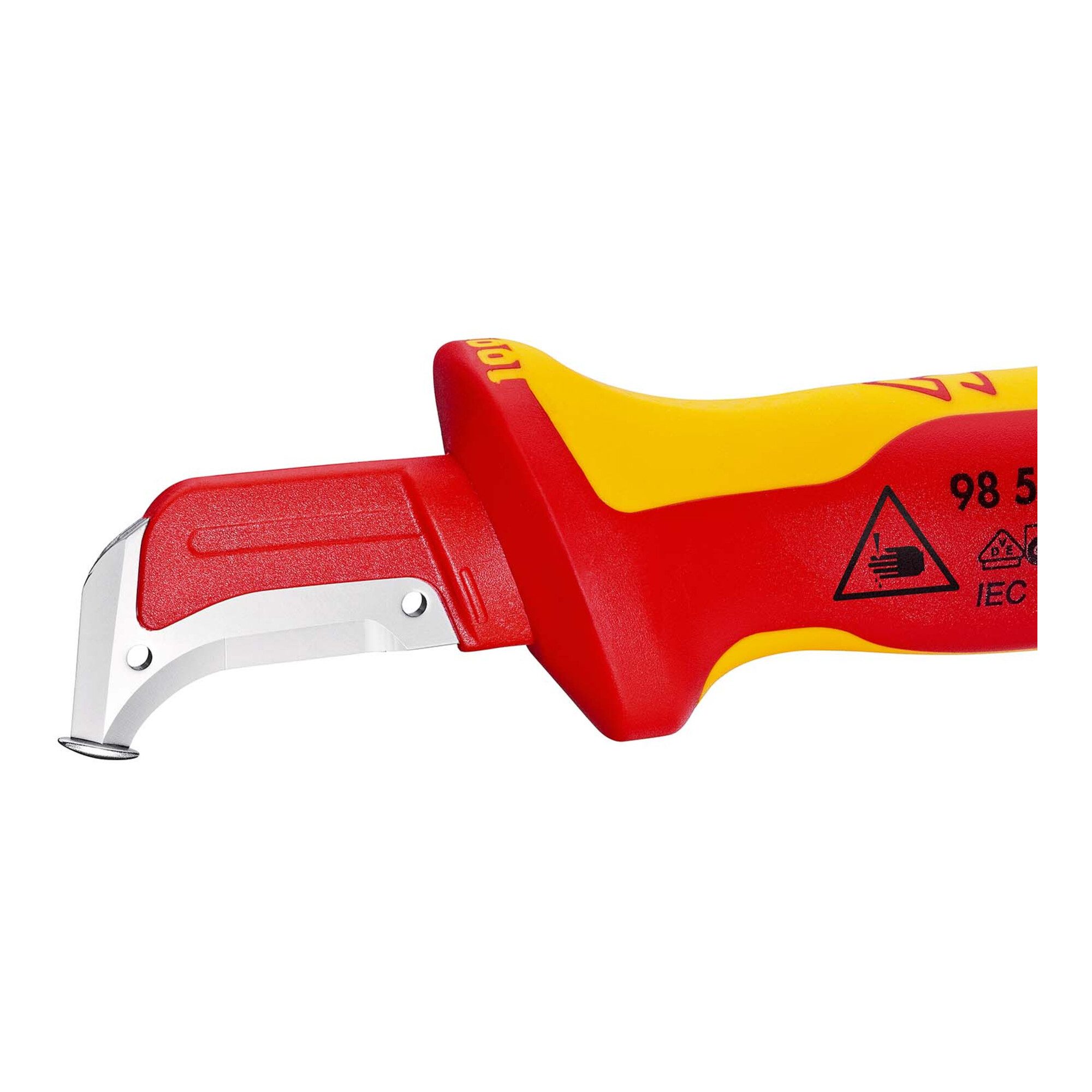 Knipex Kabelmesser KNIPEX 98 55 Abmantelungsmesser mit Gleitschuh isoliert mit