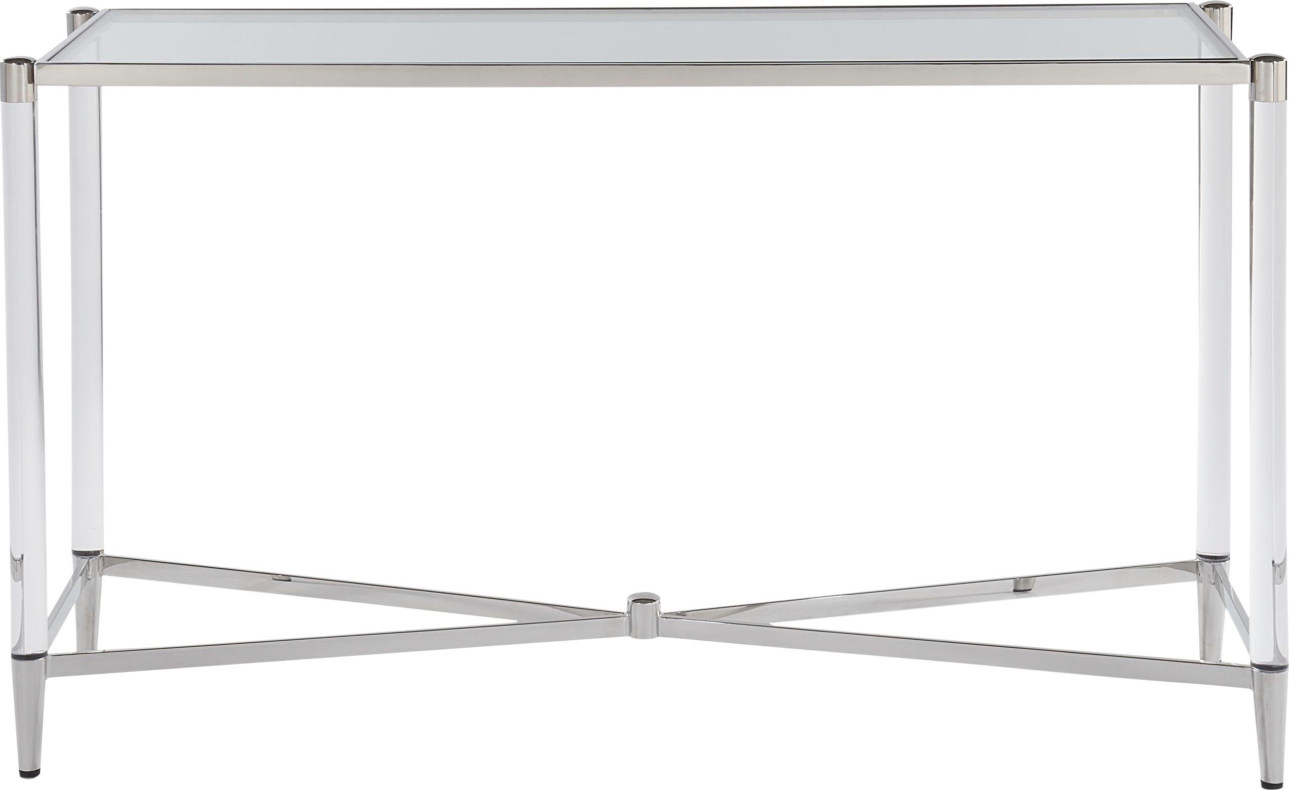 Leonique Konsolentisch Konsolentisch Marilyn, Konsolentisch, rechteckig, Glas, Acryl/Edelstahl, Sicherheitsglas
